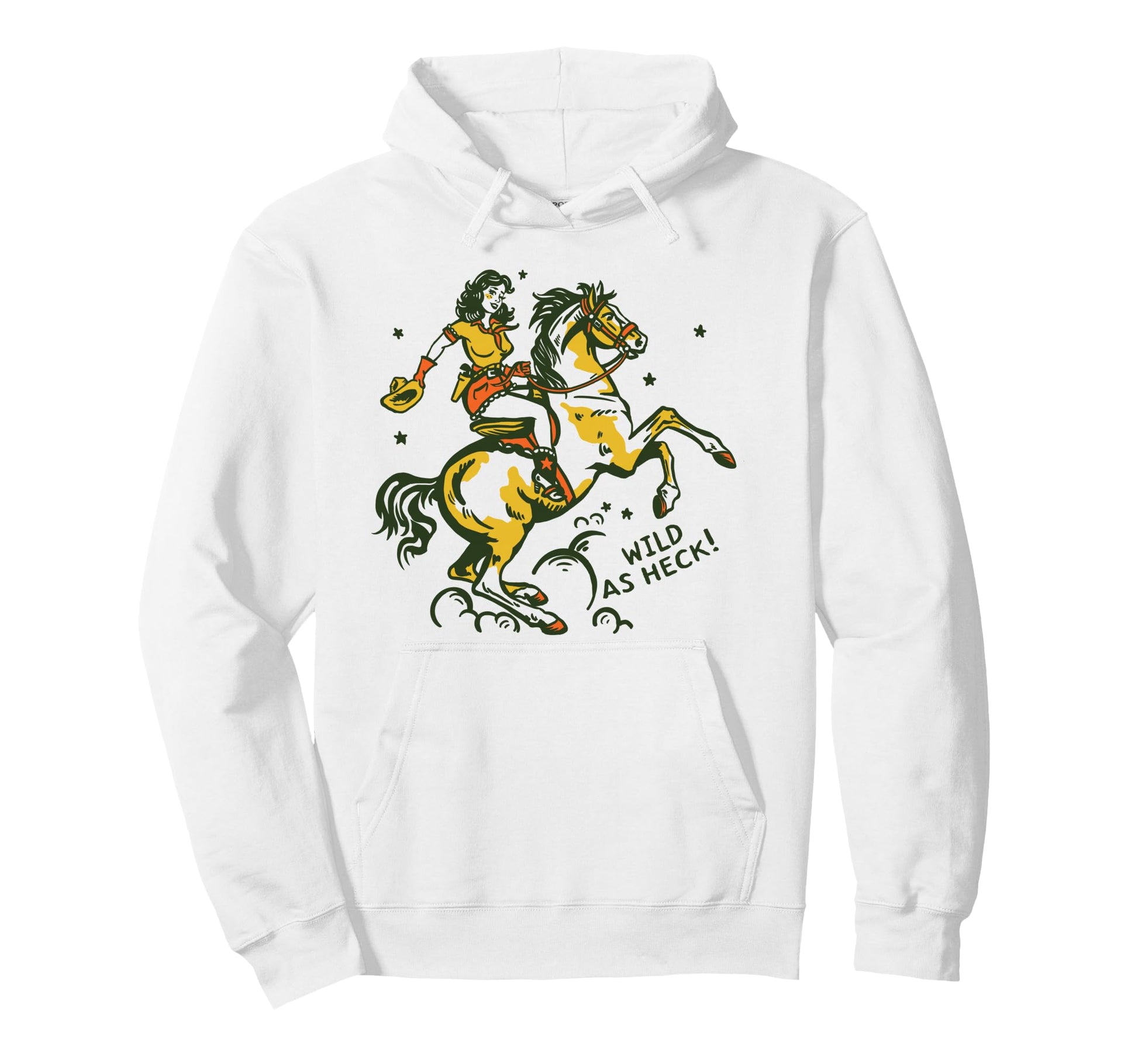 Threadless Wild As Heck Western Hoodie - Aesthetic Graphic Men Women - T-Shirt, Sweatshirt, Hoodie