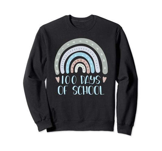 100 Days School Teacher Student Sweatshirt - Aesthetic Graphic Men Women - T-Shirt, Sweatshirt, Hoodie