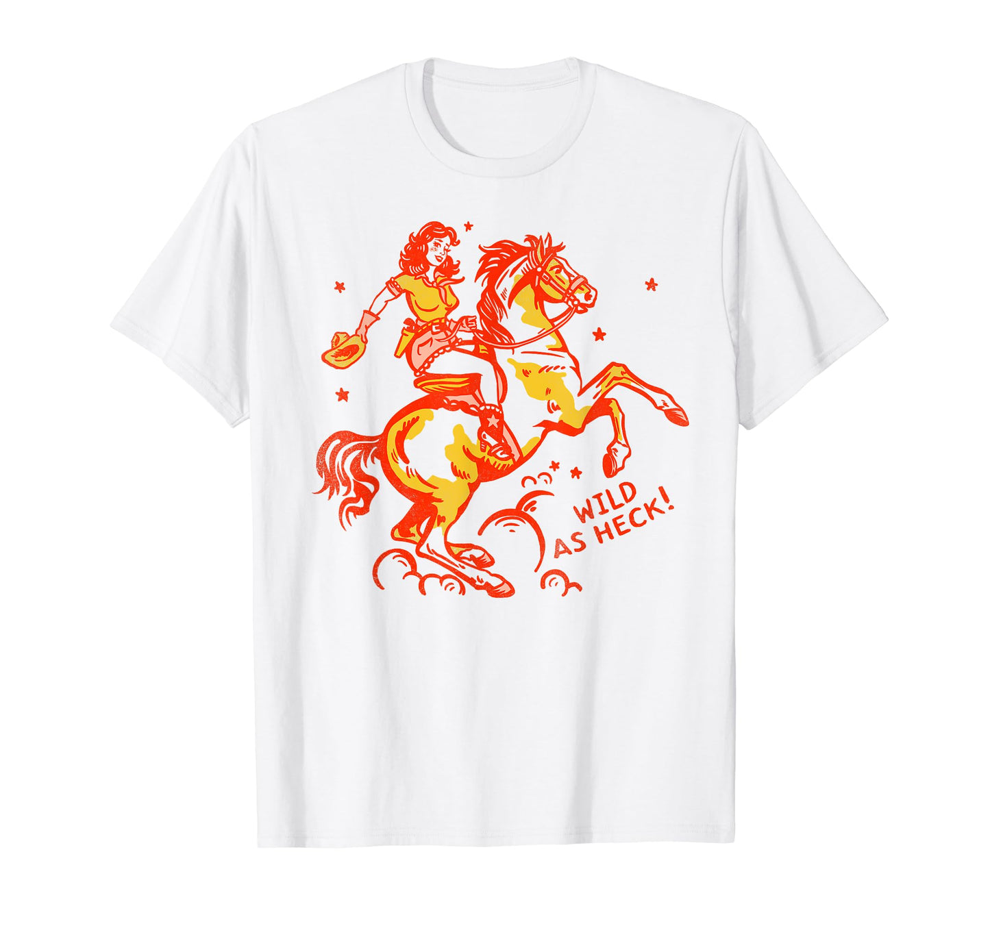Western Horse Cowgirl And Womens T-Shirt - Minimalist Print for Adults - T-Shirt, Sweatshirt, Hoodie