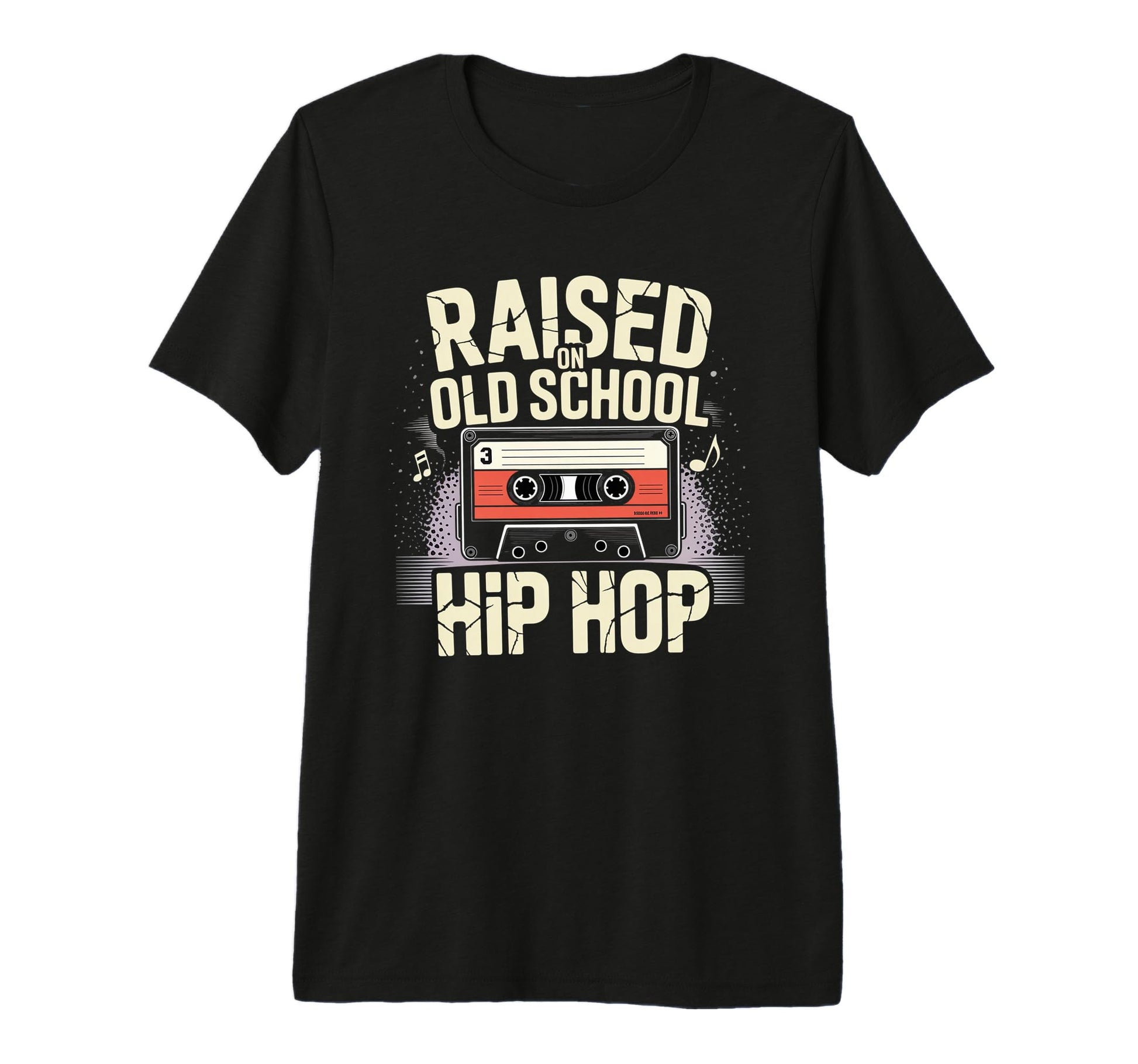 Raised Old School Hip Hop Cassette T-Shirt - Aesthetic Graphic Unisex - T-Shirt, Sweatshirt, Hoodie