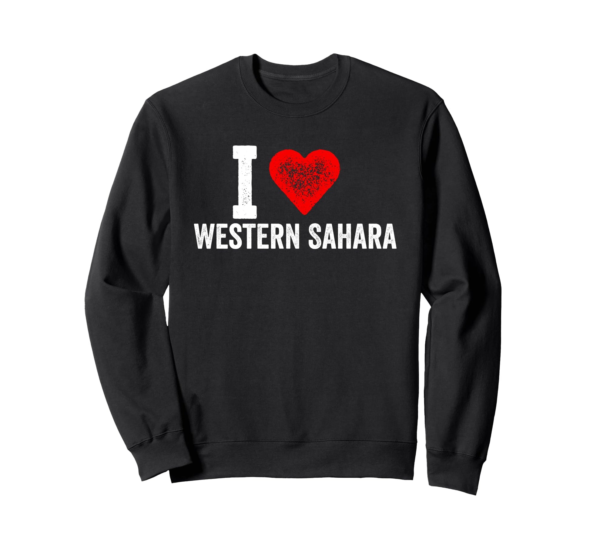 Funny I Love Western Sahara Red Sweatshirt - Streetwear Style for Adults - T-Shirt, Sweatshirt, Hoodie