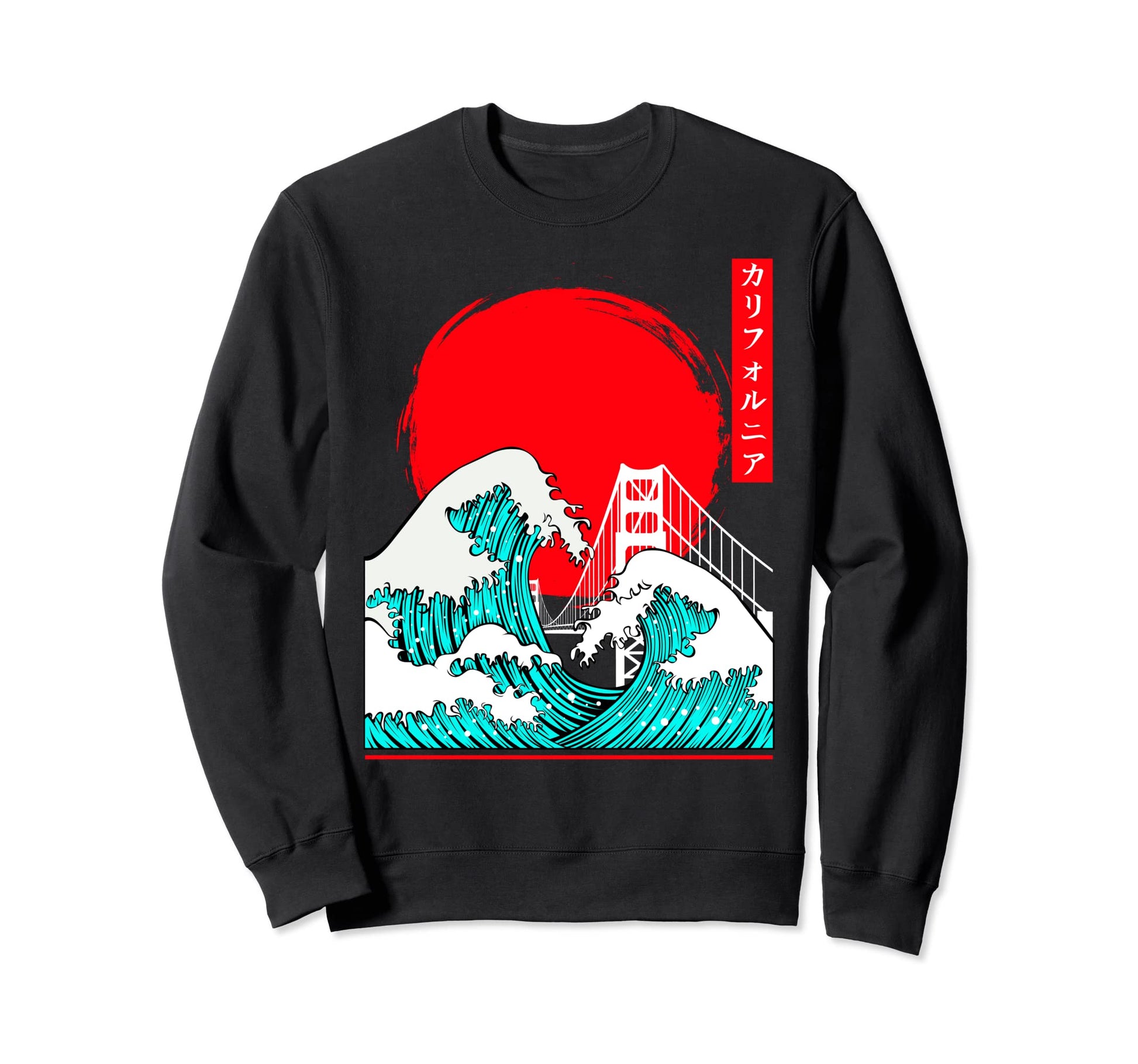 Vaporwave Aesthetic California Sweatshirt - Unique Graphic Men Women - T-Shirt, Sweatshirt, Hoodie
