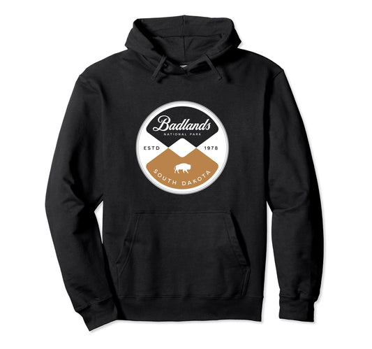 Badlands National Park South Dakota Circle Hoodie - Trendy Graphic Unisex - T-Shirt, Sweatshirt, Hoodie