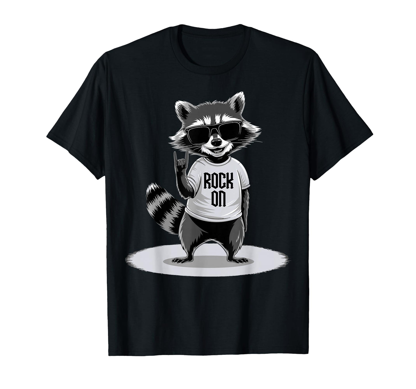 Raccoon Rock Music Funny Raccoon T-Shirt - Unique Graphic for Adults - T-Shirt, Sweatshirt, Hoodie