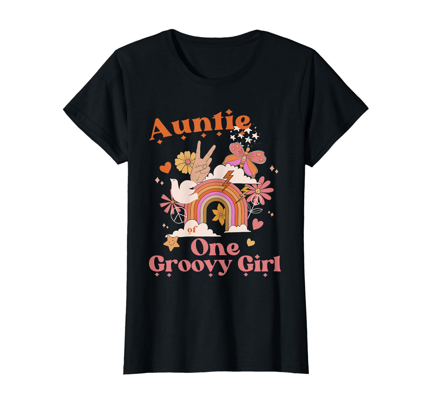 Auntie One Groovy Boho Hippie T-Shirt - Aesthetic Graphic for Adults - T-Shirt, Sweatshirt, Hoodie