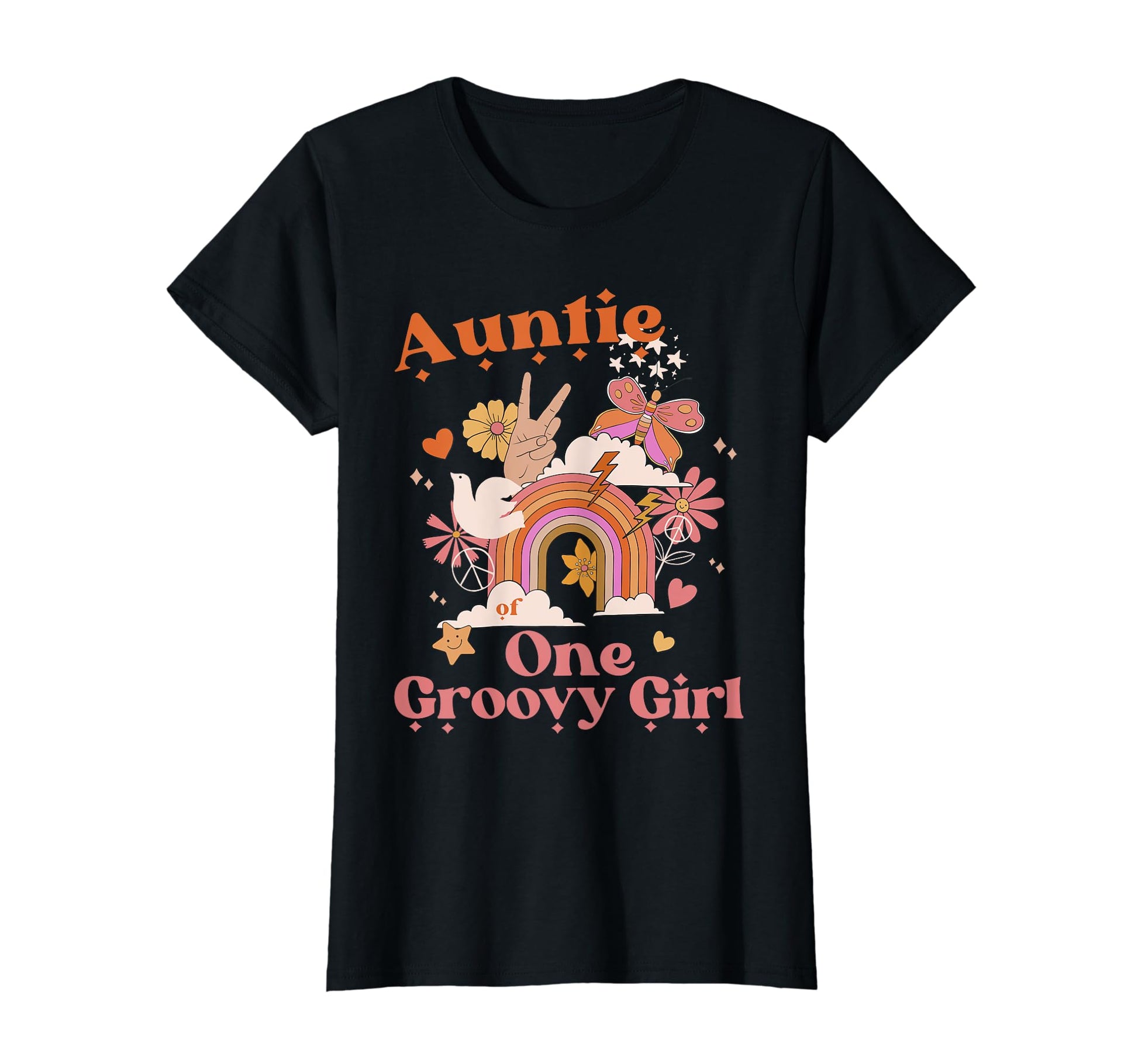 Auntie One Groovy Boho Hippie T-Shirt - Aesthetic Graphic for Adults - T-Shirt, Sweatshirt, Hoodie