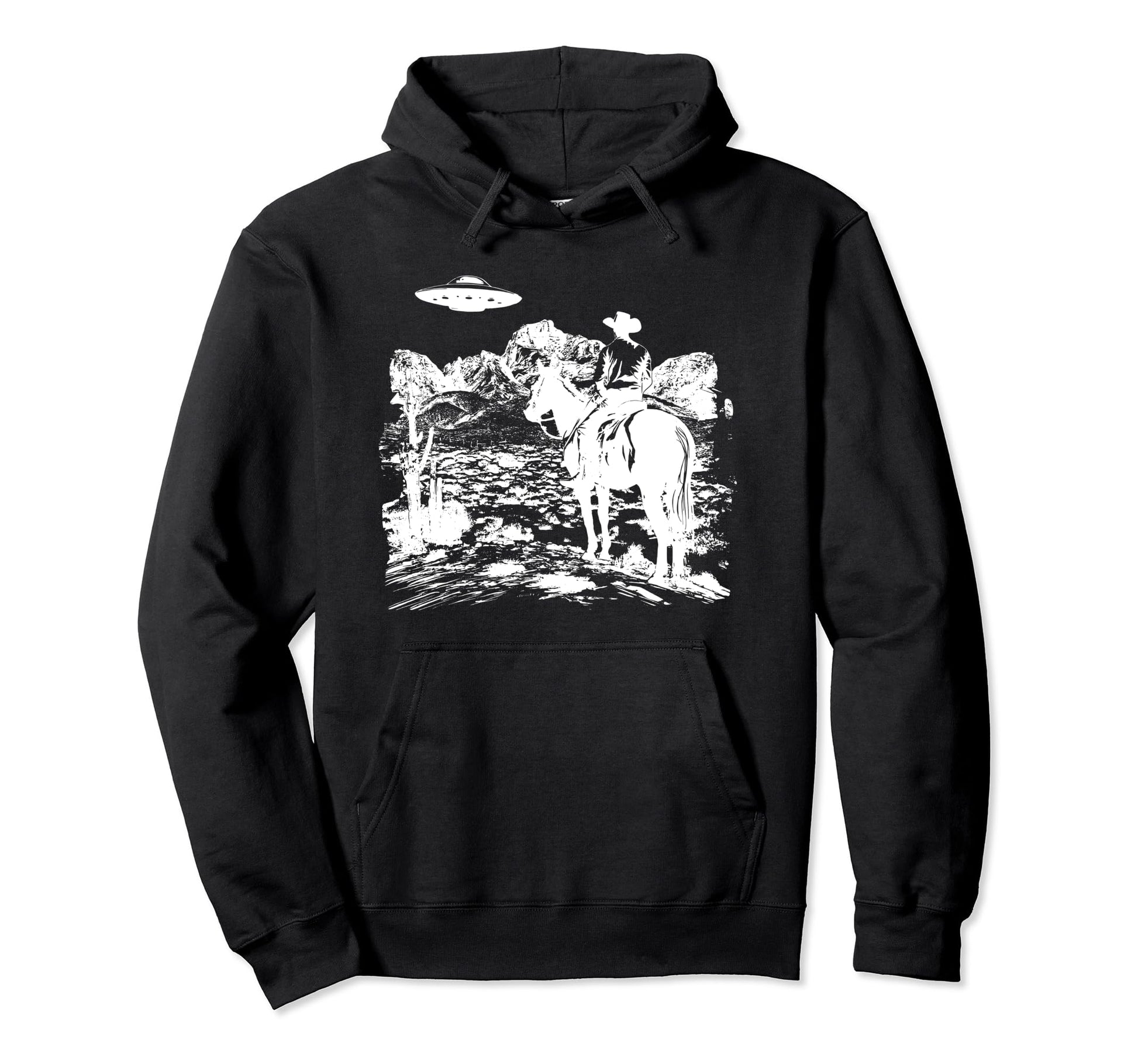 Western Cowboy Hoodie - Unique Graphic for Adults - T-Shirt, Sweatshirt, Hoodie