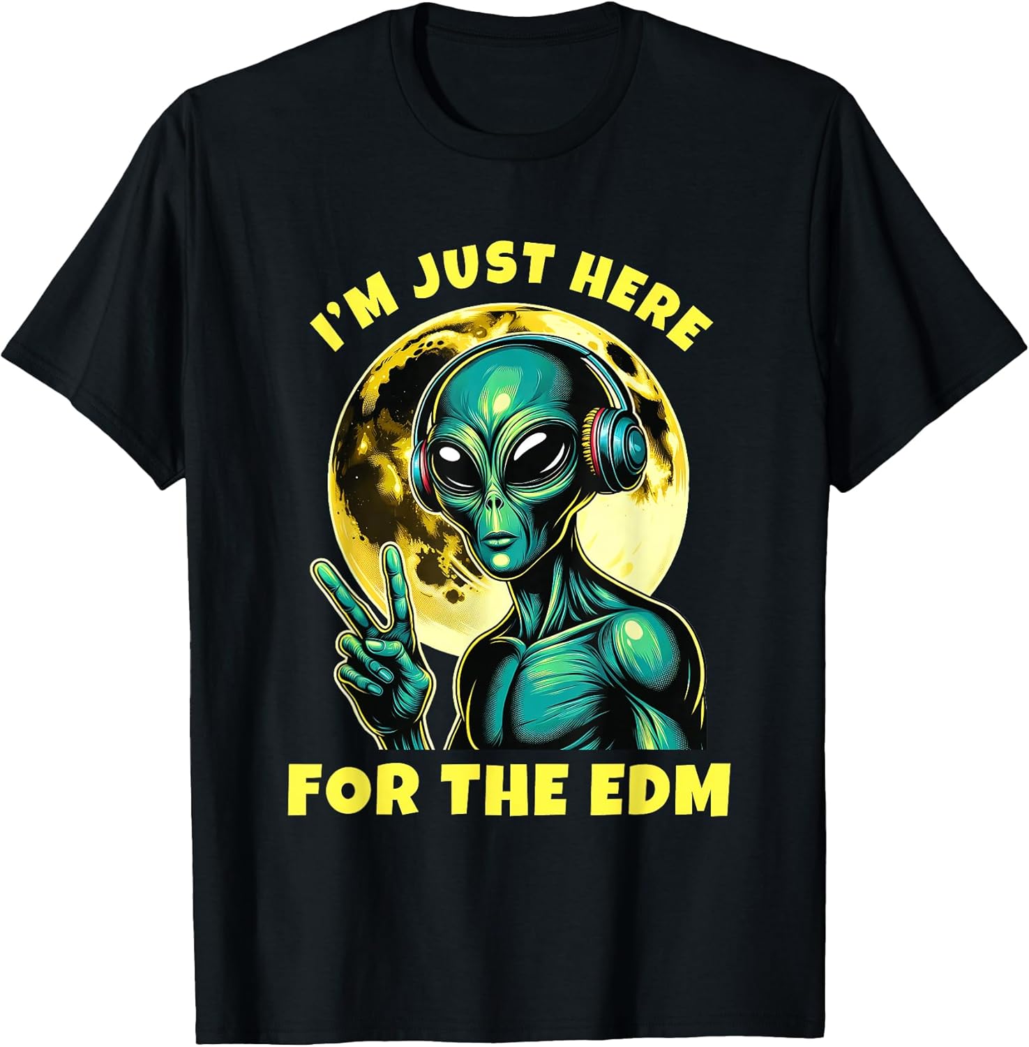 EDM Electronic Music DJ Rave Alien Designs - Adult & Kids T-Shirts, Sweatshirts & Hoodies apparel design preview 1