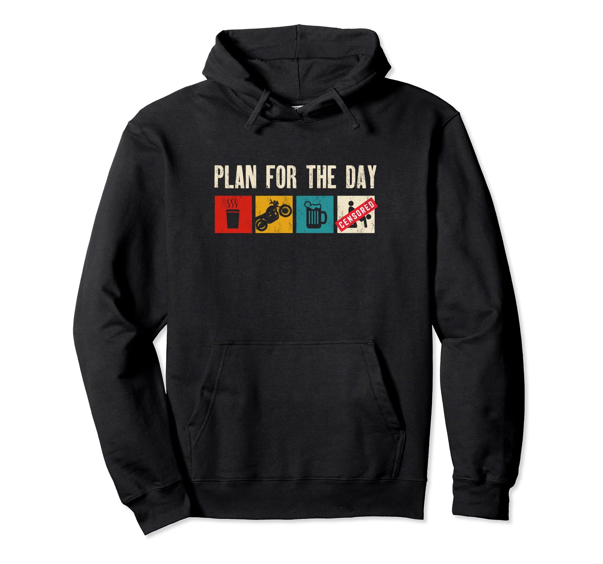 Motorcycle Biker Plan Day Hoodie - Custom Art Print for Adults - T-Shirt, Sweatshirt, Hoodie