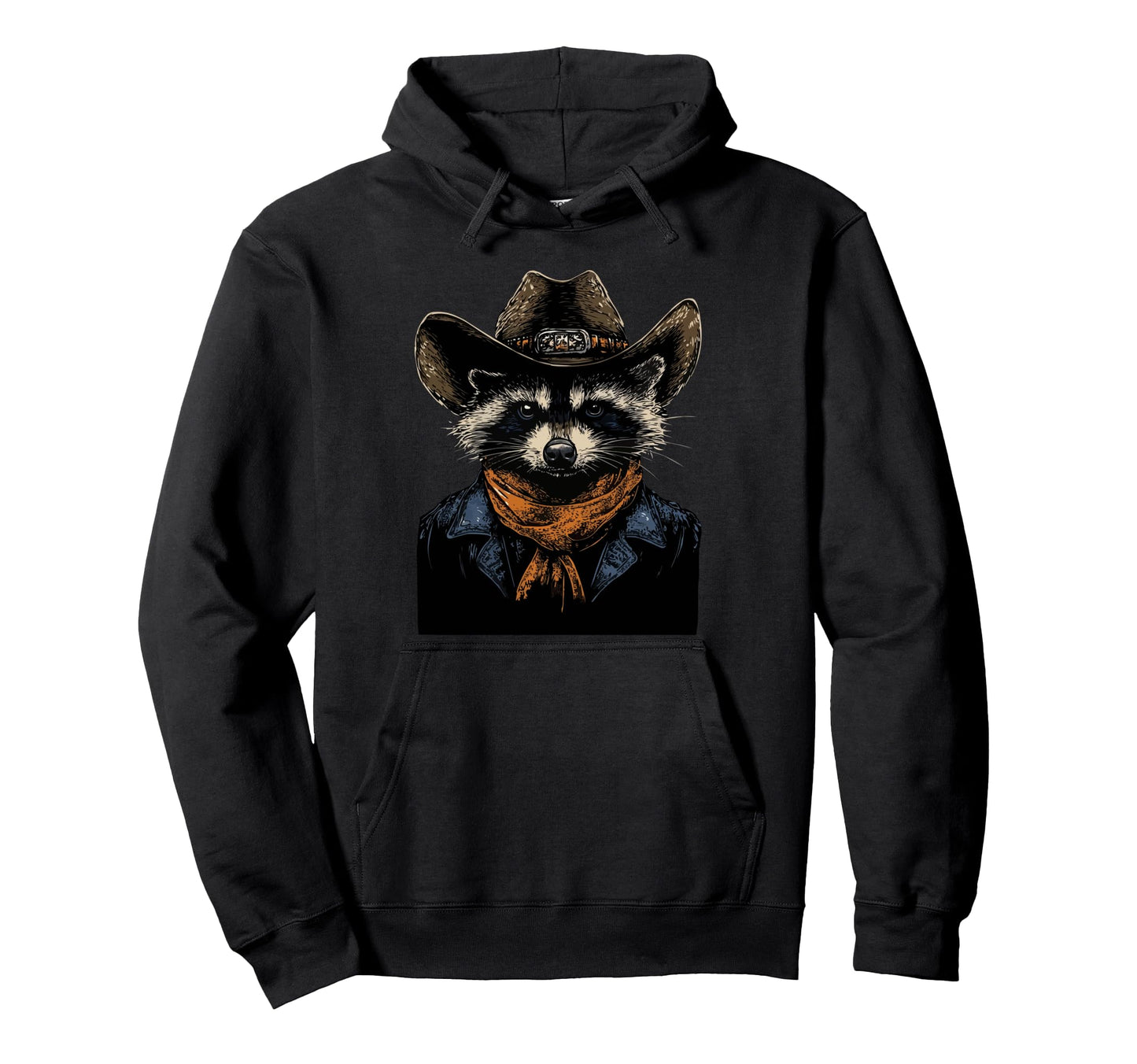 Cowboy Cowgirl Raccoon Trash Panda Hoodie - Trendy Graphic Men Women - T-Shirt, Sweatshirt, Hoodie
