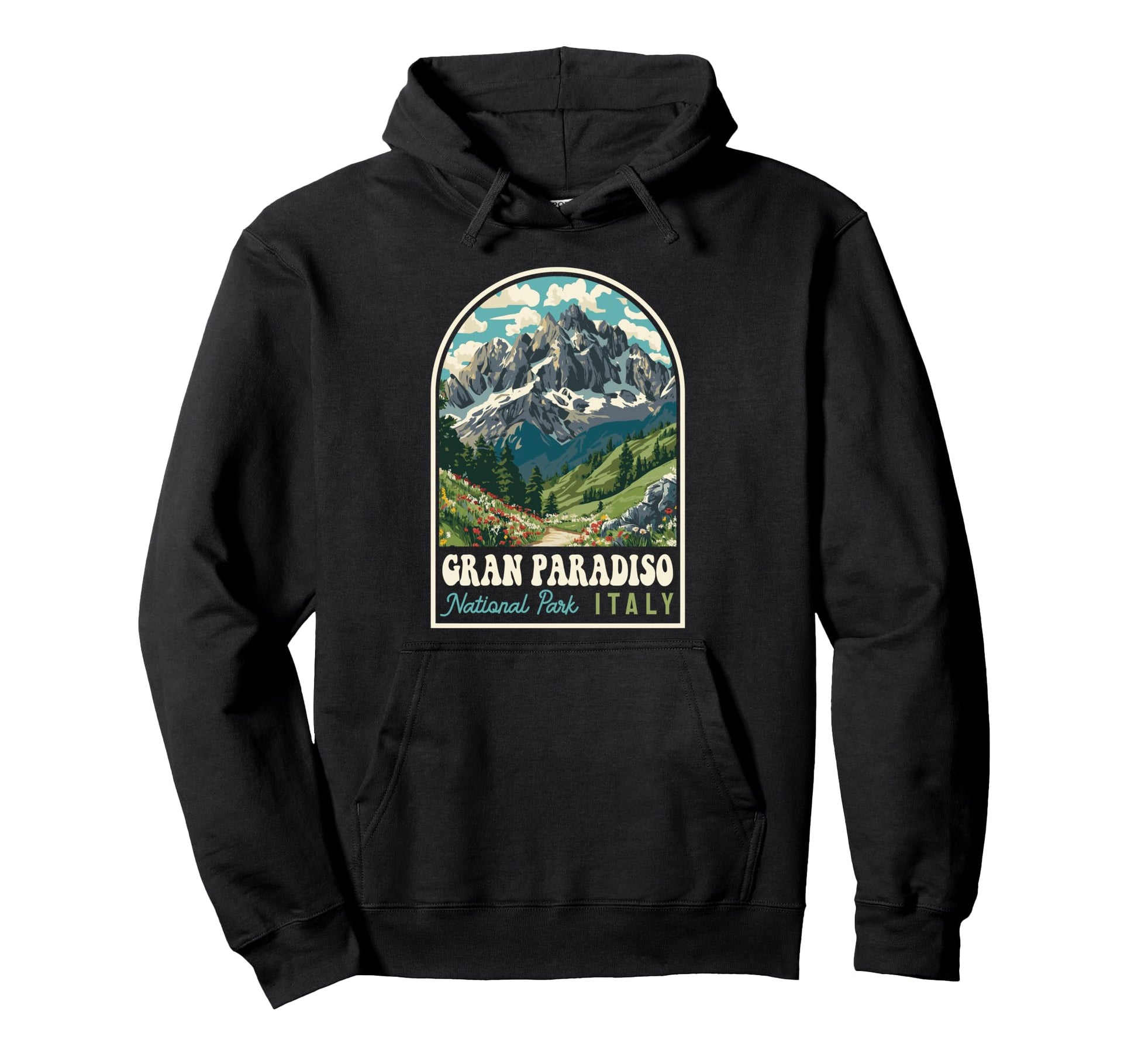 Gran Paradiso National Park Italy Hoodie - Custom Art Print Men Women - T-Shirt, Sweatshirt, Hoodie