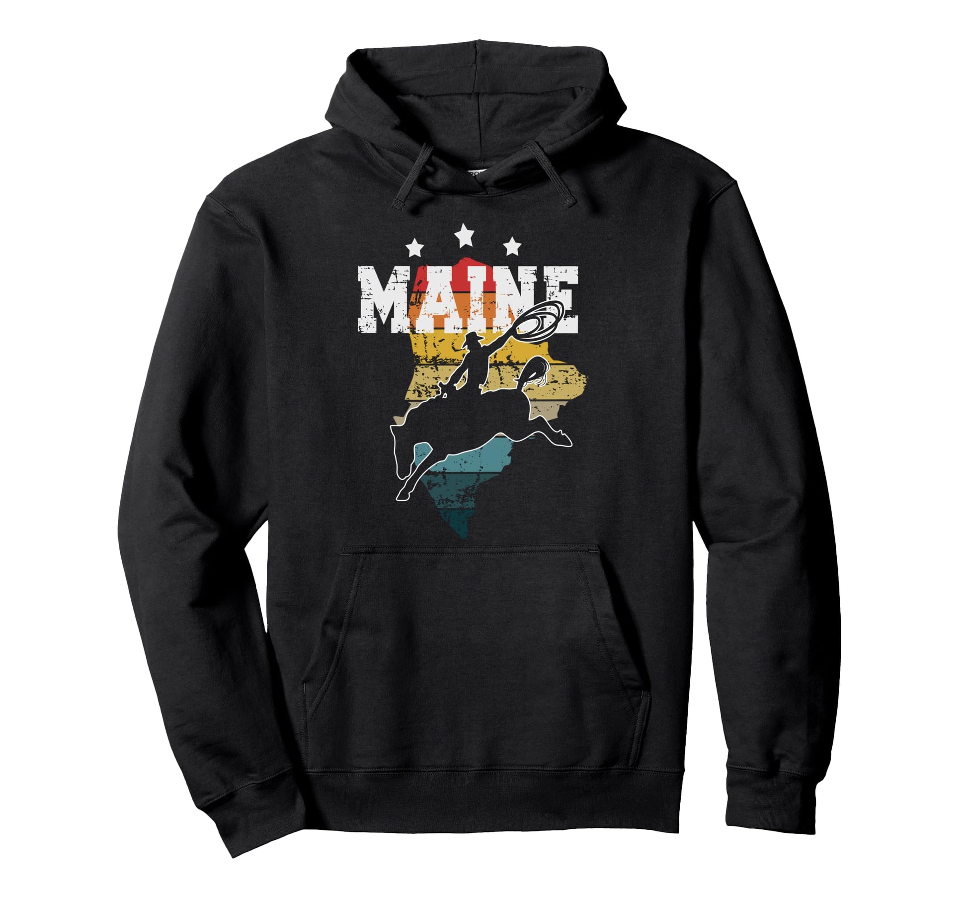 Maine Cowboy Hoodie - Fun Novelty Design Unisex - T-Shirt, Sweatshirt, Hoodie