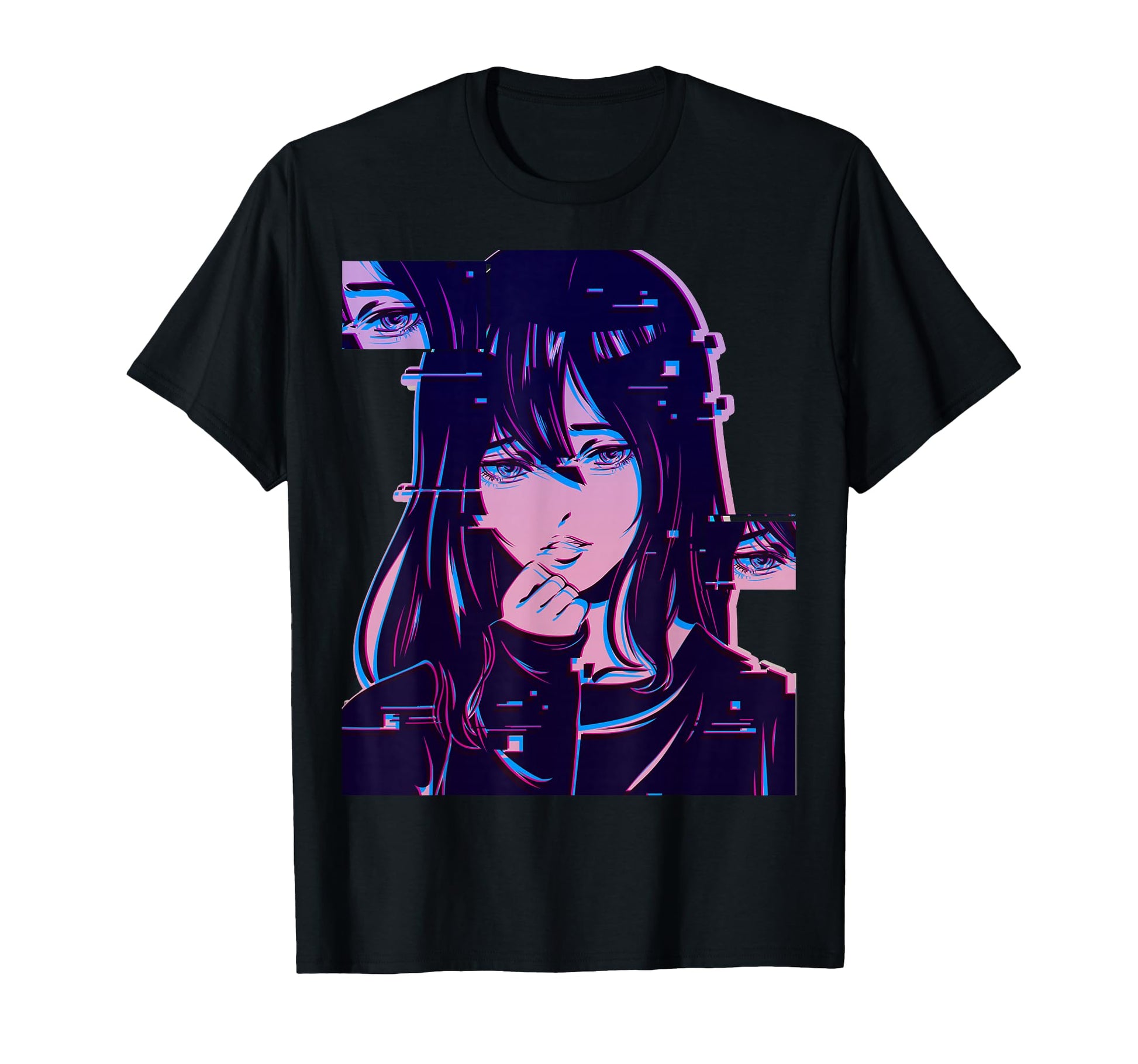 Sad Anime Japanese Vaporwave Aesthetic T-Shirt - Aesthetic Graphic Unisex - T-Shirt, Sweatshirt, Hoodie