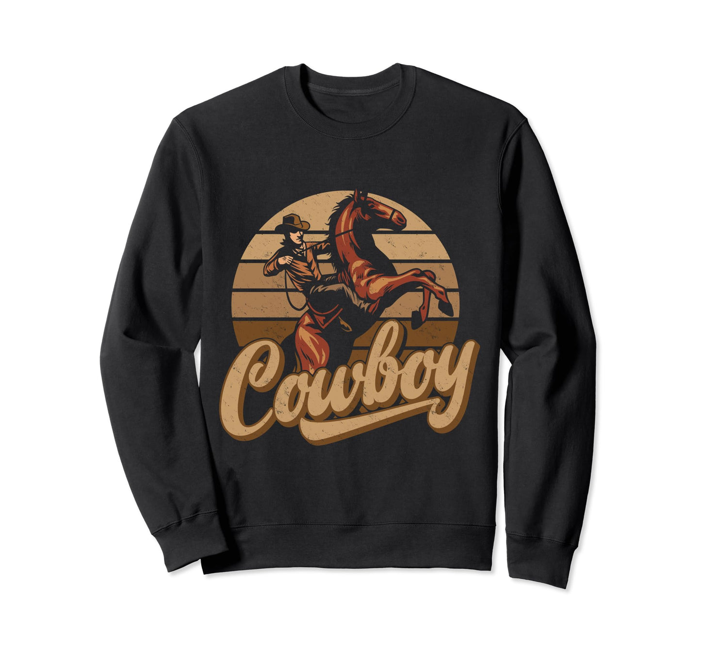 Cowboy Western Horse Rider Sweatshirt - Aesthetic Graphic Unisex - T-Shirt, Sweatshirt, Hoodie