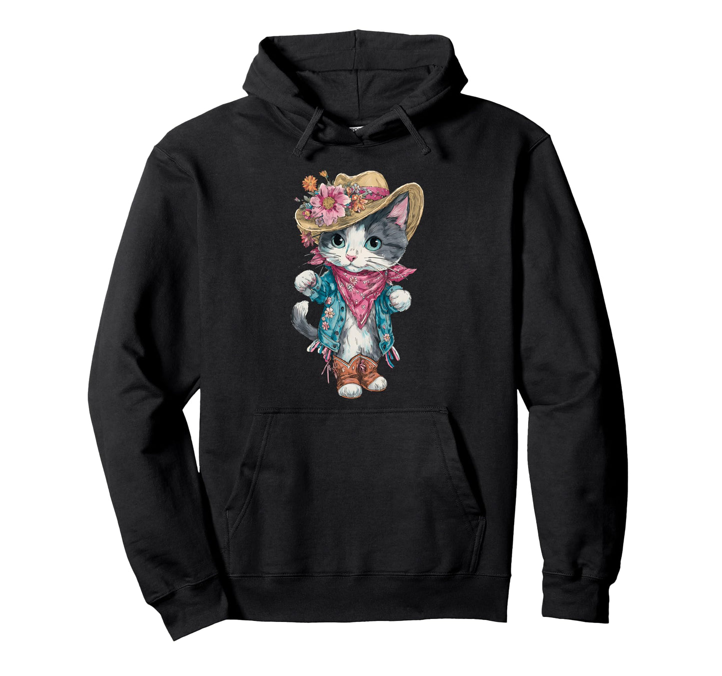Country Western Cowgirl Funny Cowboy Hoodie - Custom Art Print for Adults - T-Shirt, Sweatshirt, Hoodie