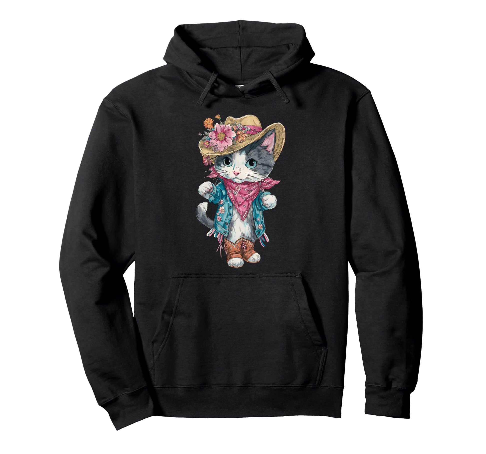 Country Western Cowgirl Funny Cowboy Hoodie - Custom Art Print for Adults - T-Shirt, Sweatshirt, Hoodie