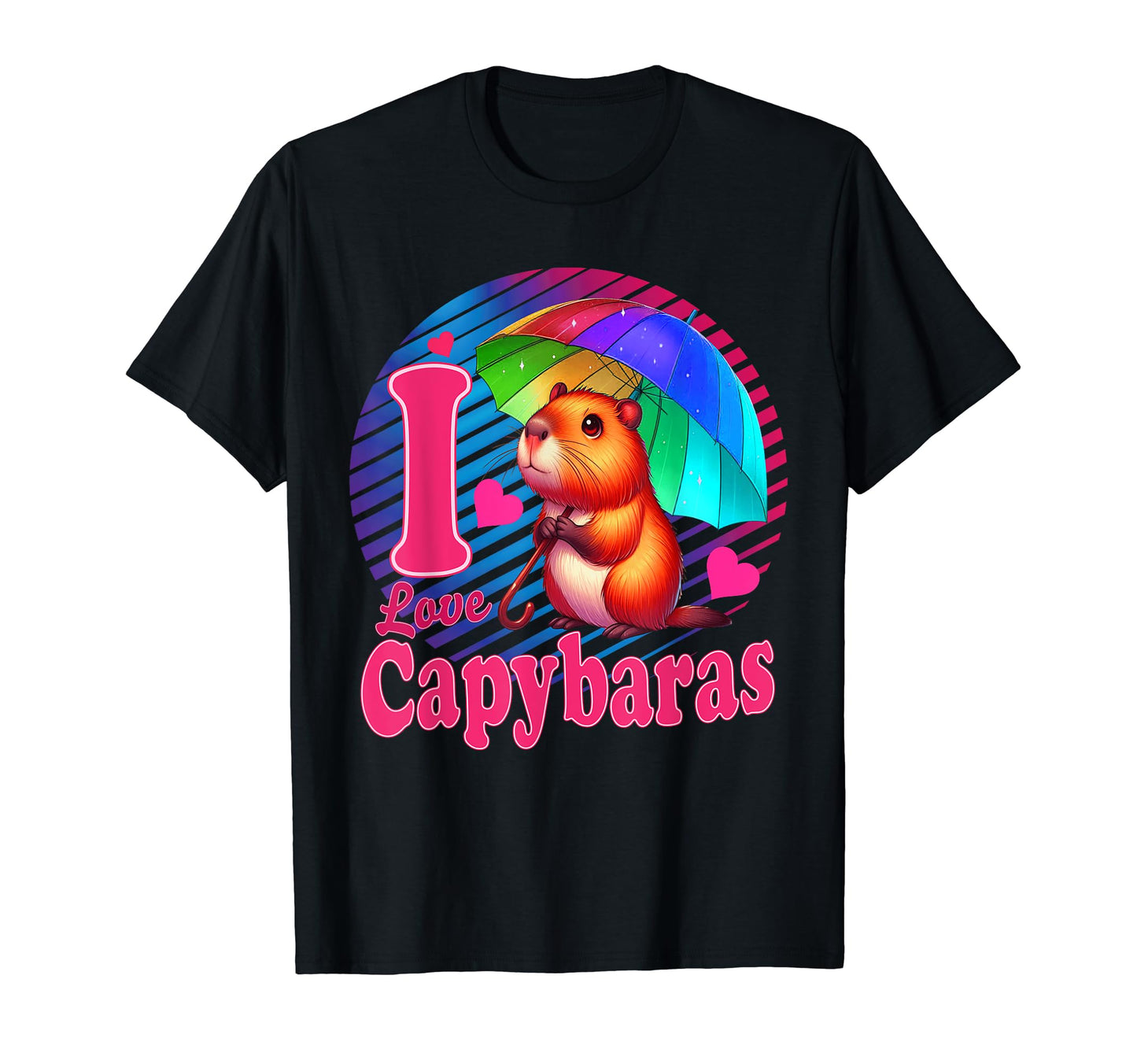 I Love Capybaras 80S Vaporwave Aesthetic T-Shirt - Unique Graphic Men Women - T-Shirt, Sweatshirt, Hoodie