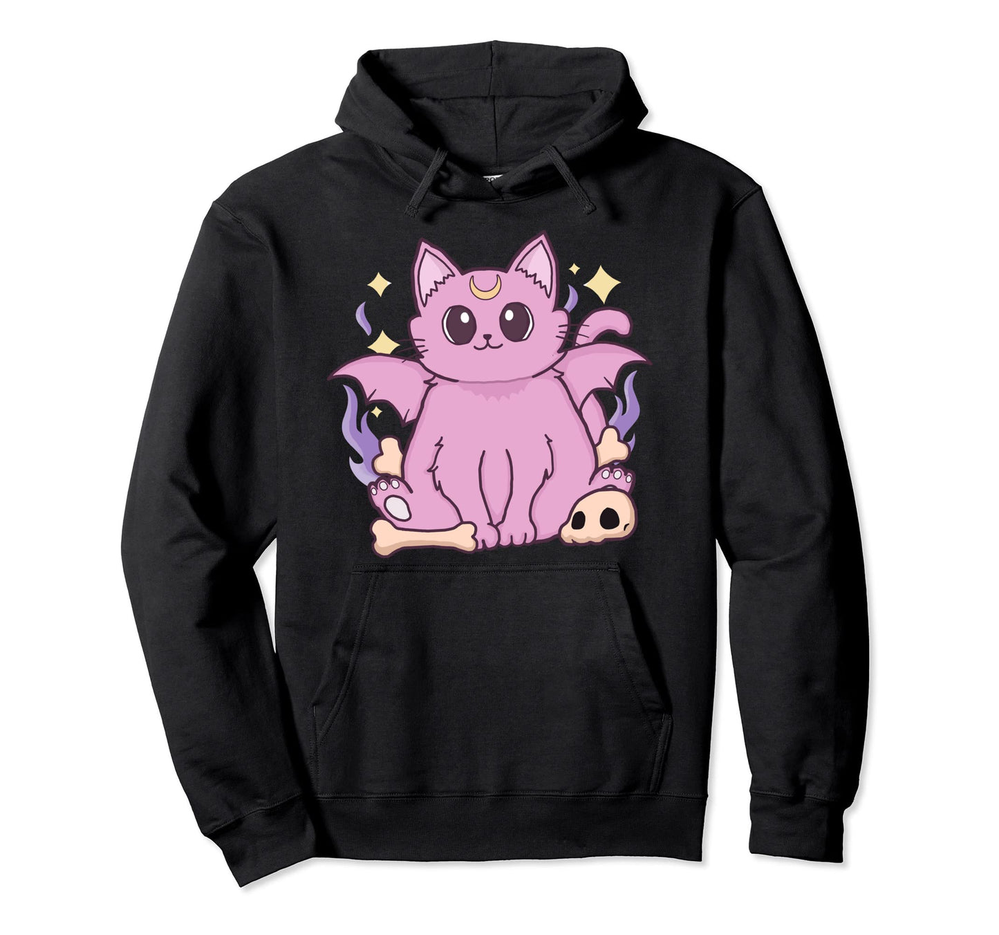 Kawaii Pastel Goth Cat Kawaii Anime Hoodie - Trendy Graphic Men Women - T-Shirt, Sweatshirt, Hoodie