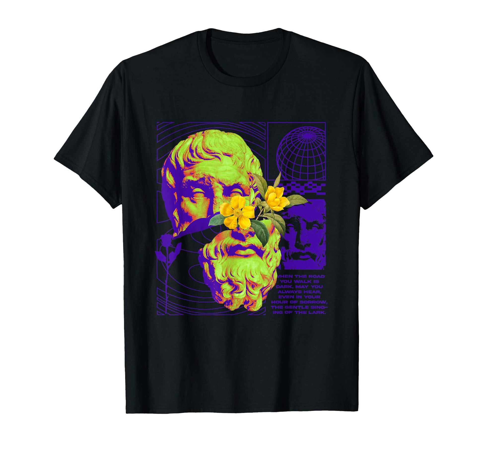 Dark Road Irish Blessing Vaporwave T-Shirt - Novelty Apparel Men Women - T-Shirt, Sweatshirt, Hoodie