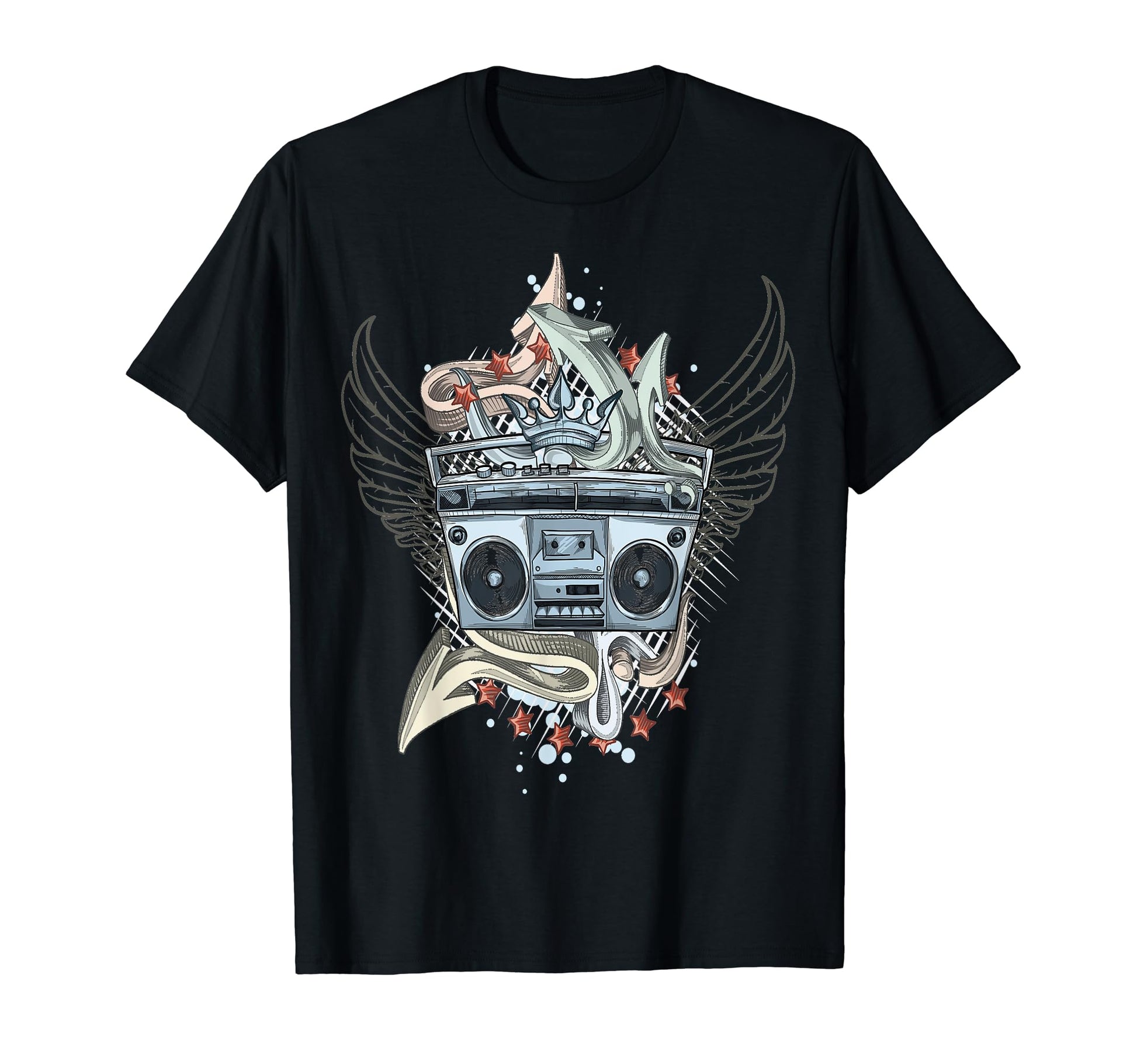 Old School Hip Hop Boombox Rap Music T-Shirt - Novelty Apparel for Adults - T-Shirt, Sweatshirt, Hoodie