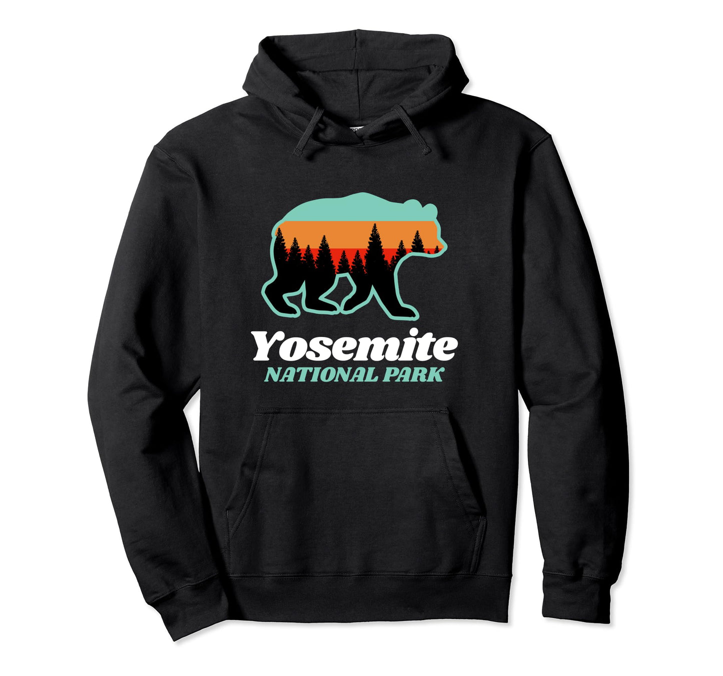 Yosemite Bear Forest National Park Hoodie - Aesthetic Graphic for Adults - T-Shirt, Sweatshirt, Hoodie