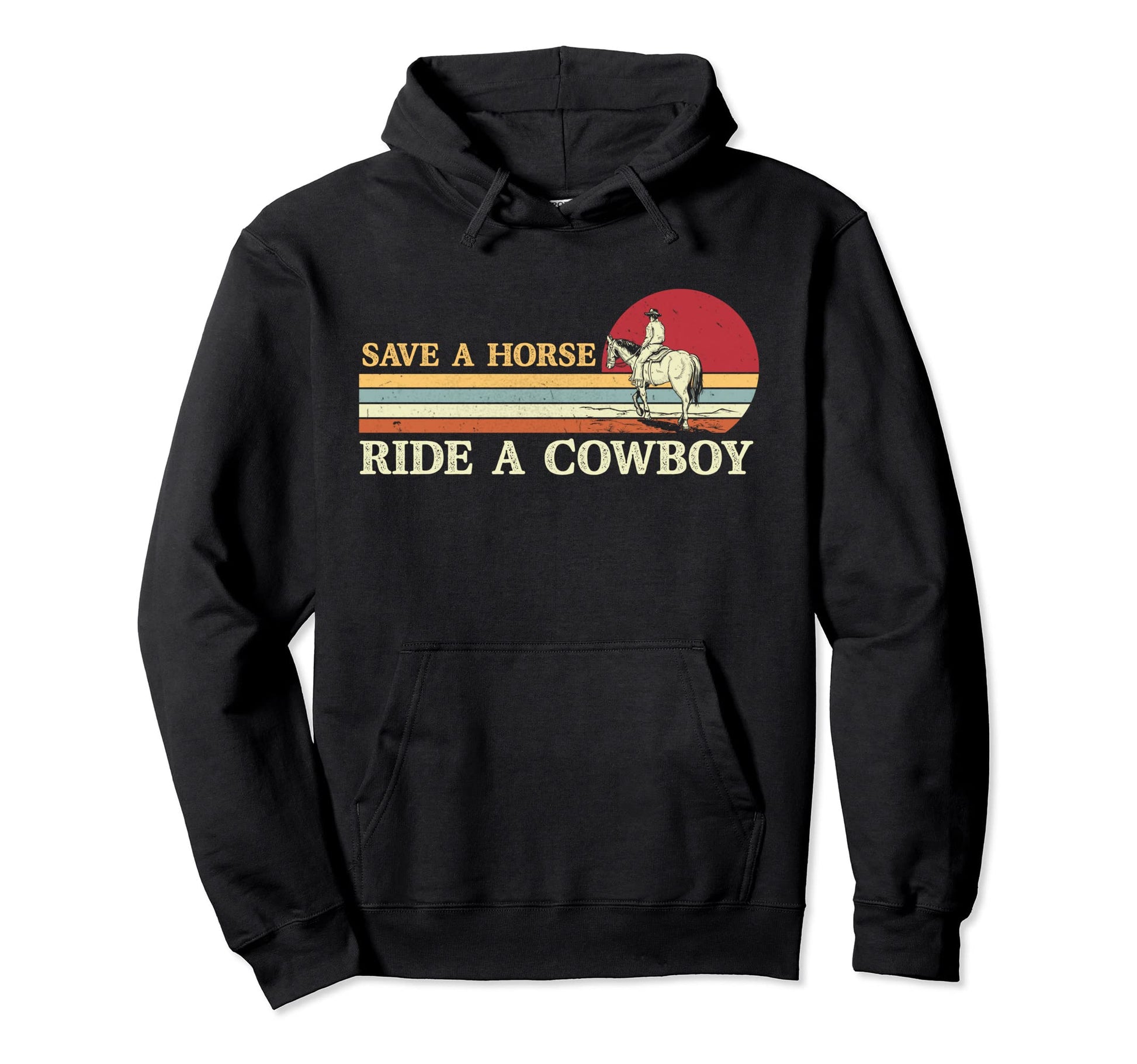Western Country Save Horse Ride Hoodie - Casual Everyday Wear Unisex - T-Shirt, Sweatshirt, Hoodie