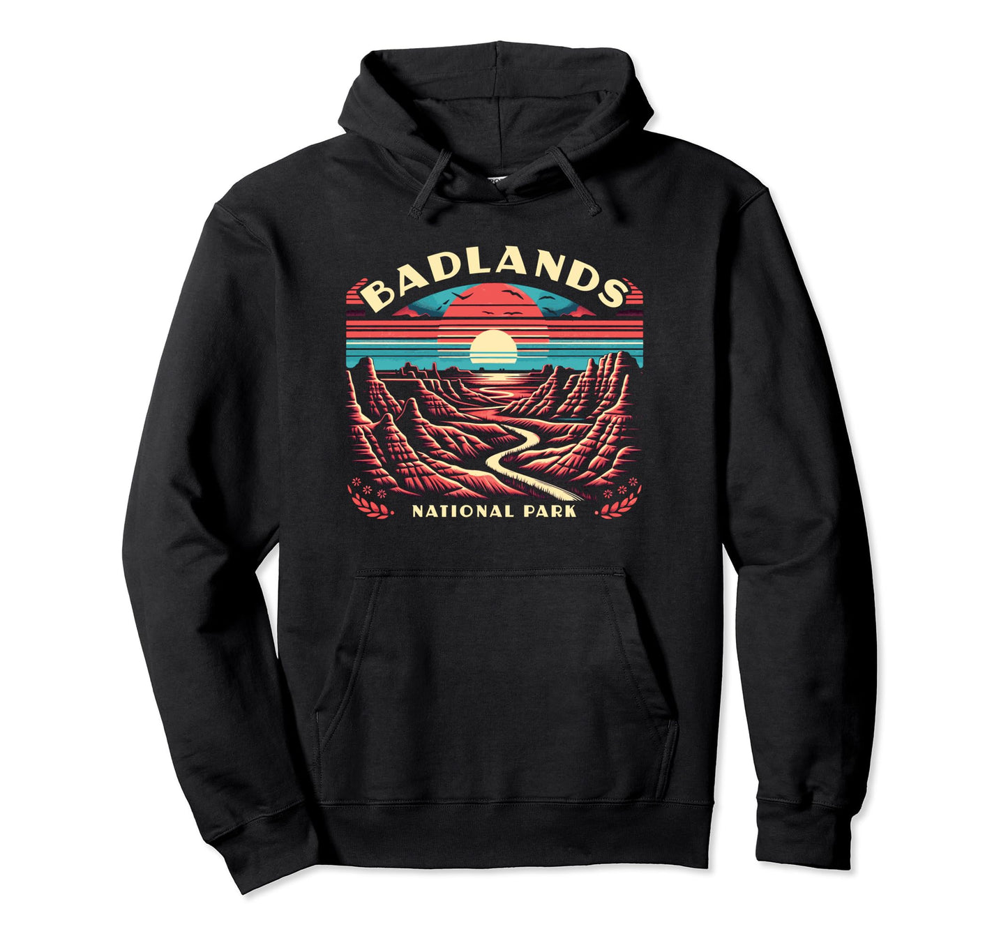 Badlands National Park South Dakota Hoodie - Minimalist Print for Adults - T-Shirt, Sweatshirt, Hoodie