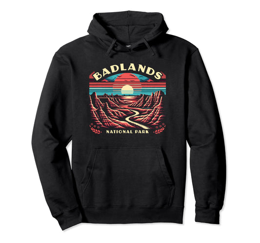 Badlands National Park South Dakota Hoodie - Minimalist Print for Adults - T-Shirt, Sweatshirt, Hoodie