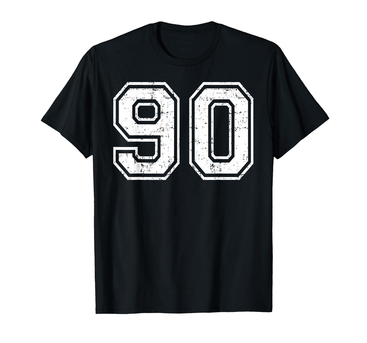 90 Number Ninety Team Sports Grunge T-Shirt - Custom Art Print Unisex - T-Shirt, Sweatshirt, Hoodie