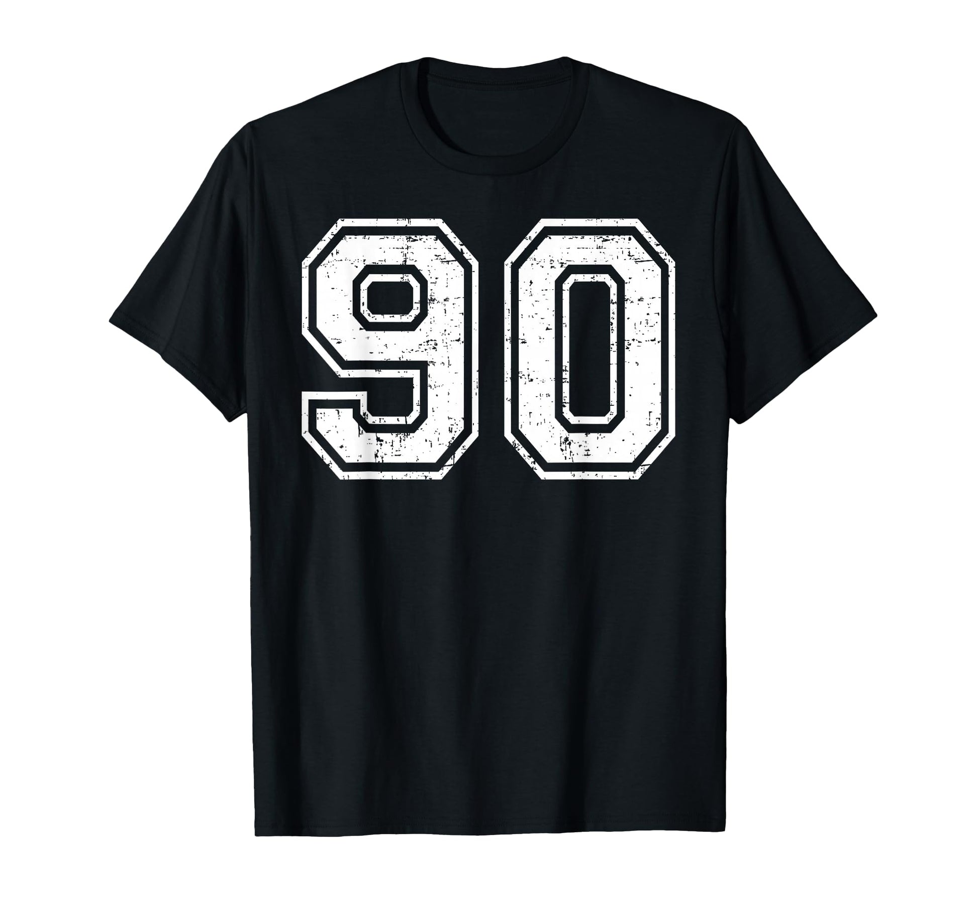 90 Number Ninety Team Sports Grunge T-Shirt - Custom Art Print Unisex - T-Shirt, Sweatshirt, Hoodie