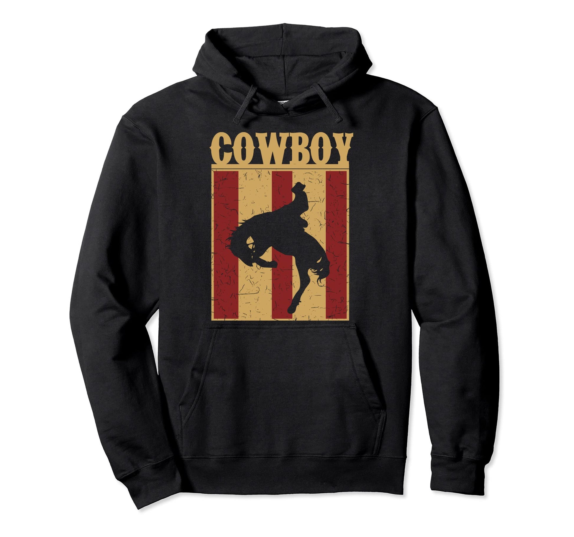 Cowboy Rodeo Bucking Horse Hoodie - Graphic Print Men Women - T-Shirt, Sweatshirt, Hoodie