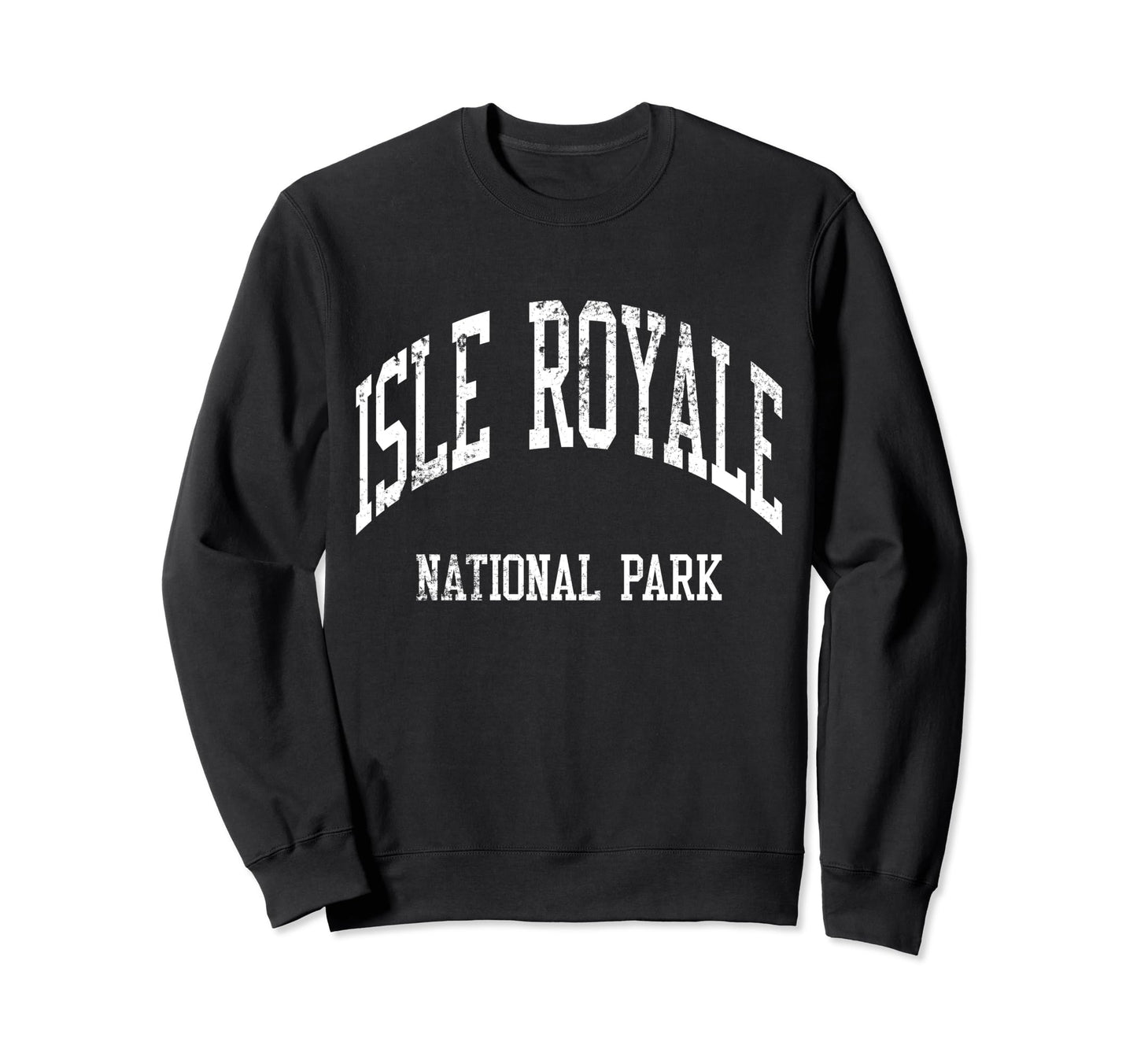 Isle Royale National Park 70S College Sweatshirt - Trendy Graphic Unisex - T-Shirt, Sweatshirt, Hoodie