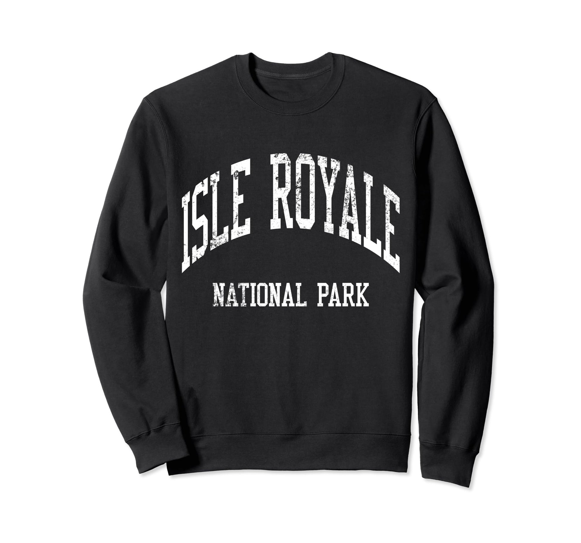 Isle Royale National Park 70S College Sweatshirt - Trendy Graphic Unisex - T-Shirt, Sweatshirt, Hoodie