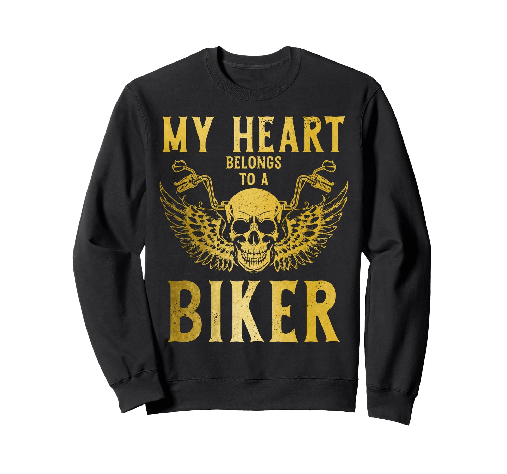 Biker My Heart Belongs To Biker Sweatshirt - Minimalist Print for Adults - T-Shirt, Sweatshirt, Hoodie