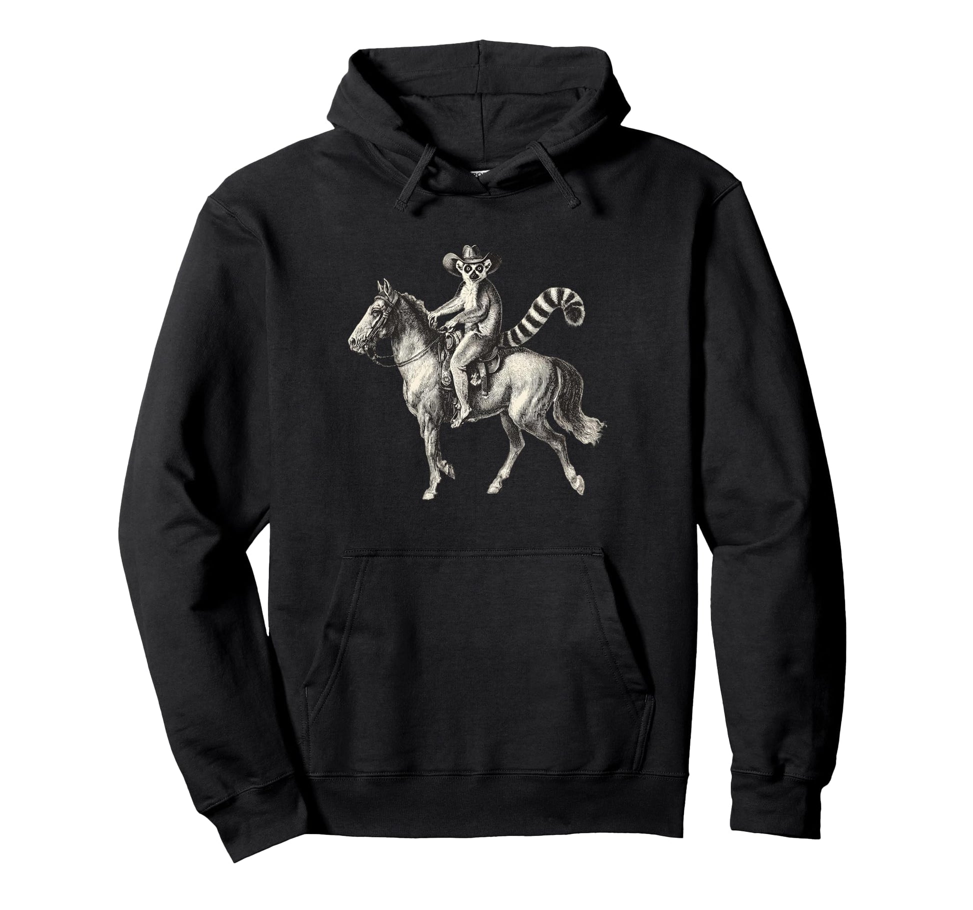 Lemur Cowboy Rodeo Cowgirl Western Country Hoodie - Trendy Graphic Unisex - T-Shirt, Sweatshirt, Hoodie