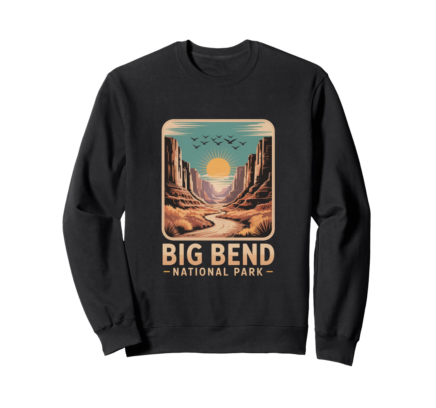 Big Bend National Park Canyon Scene Sweatshirt - Aesthetic Graphic Unisex - T-Shirt, Sweatshirt, Hoodie