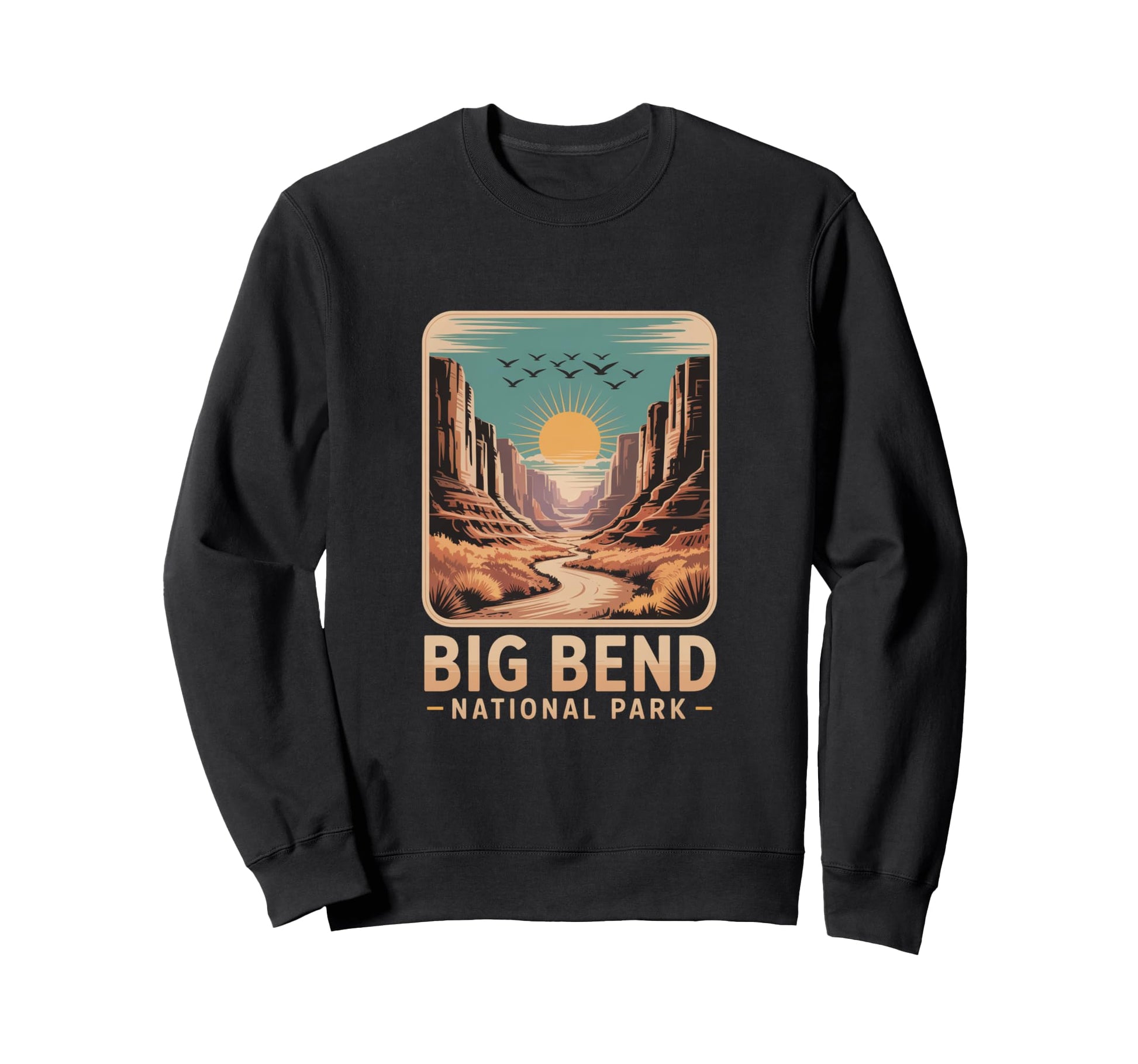 Big Bend National Park Canyon Scene Sweatshirt - Aesthetic Graphic Unisex - T-Shirt, Sweatshirt, Hoodie