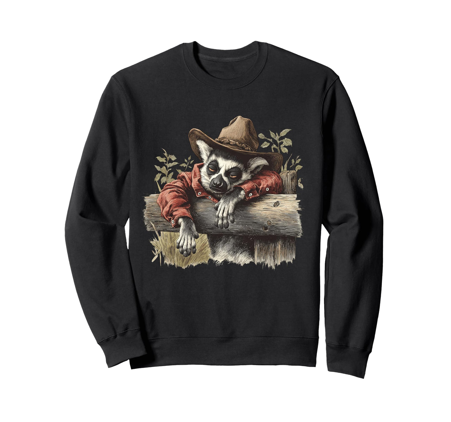 Country Cowboy Lemur Rodeo Cowgirl Sweatshirt - Streetwear Style Unisex - T-Shirt, Sweatshirt, Hoodie