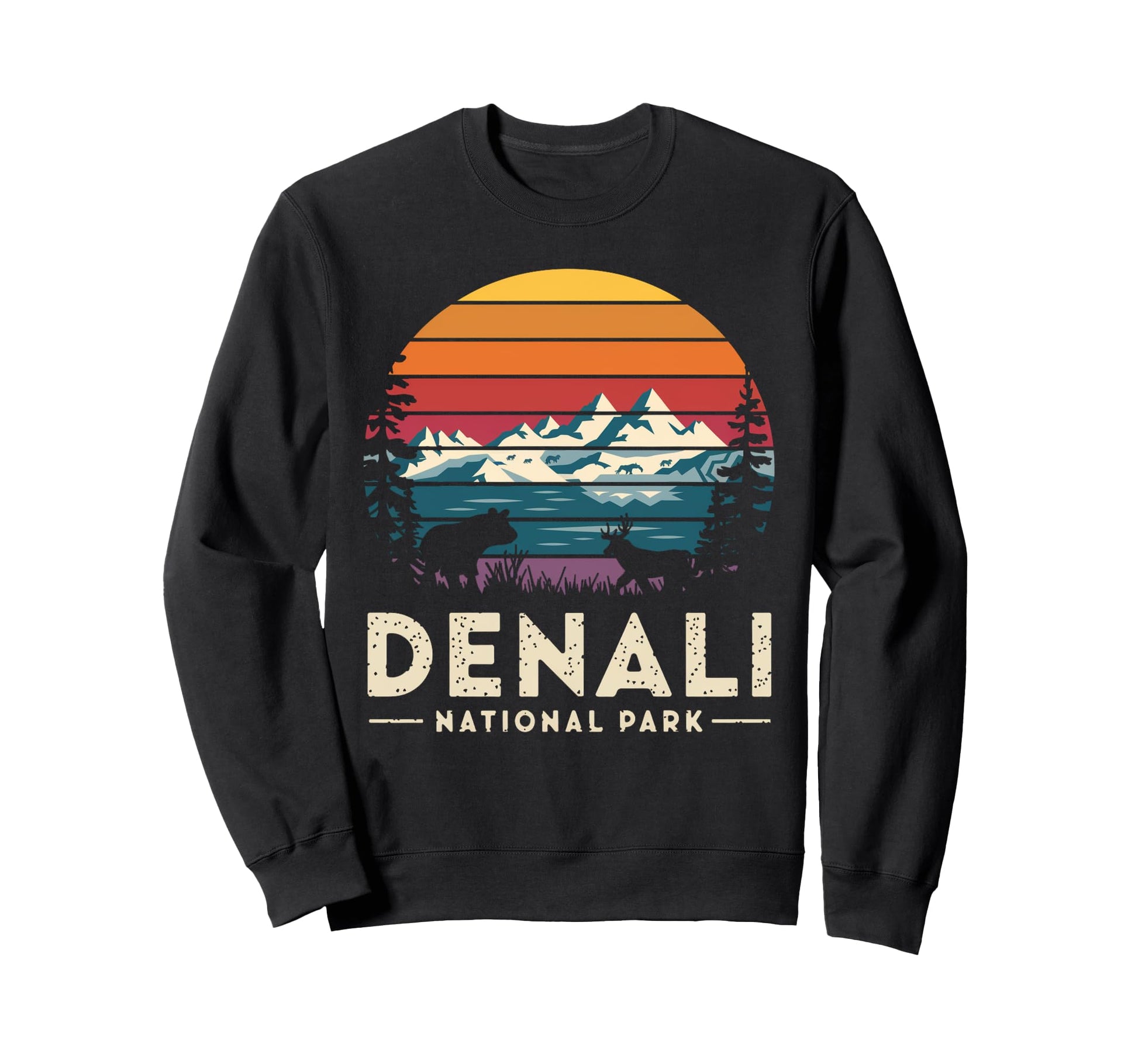 Denali National Park Alaska Wildlife Sweatshirt - Streetwear Style Unisex - T-Shirt, Sweatshirt, Hoodie