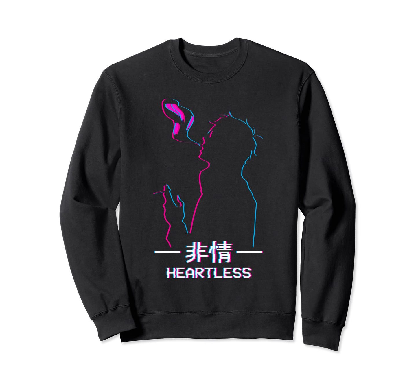 Heartless Sad Anime Soft Sweatshirt - Aesthetic Graphic for Adults - T-Shirt, Sweatshirt, Hoodie