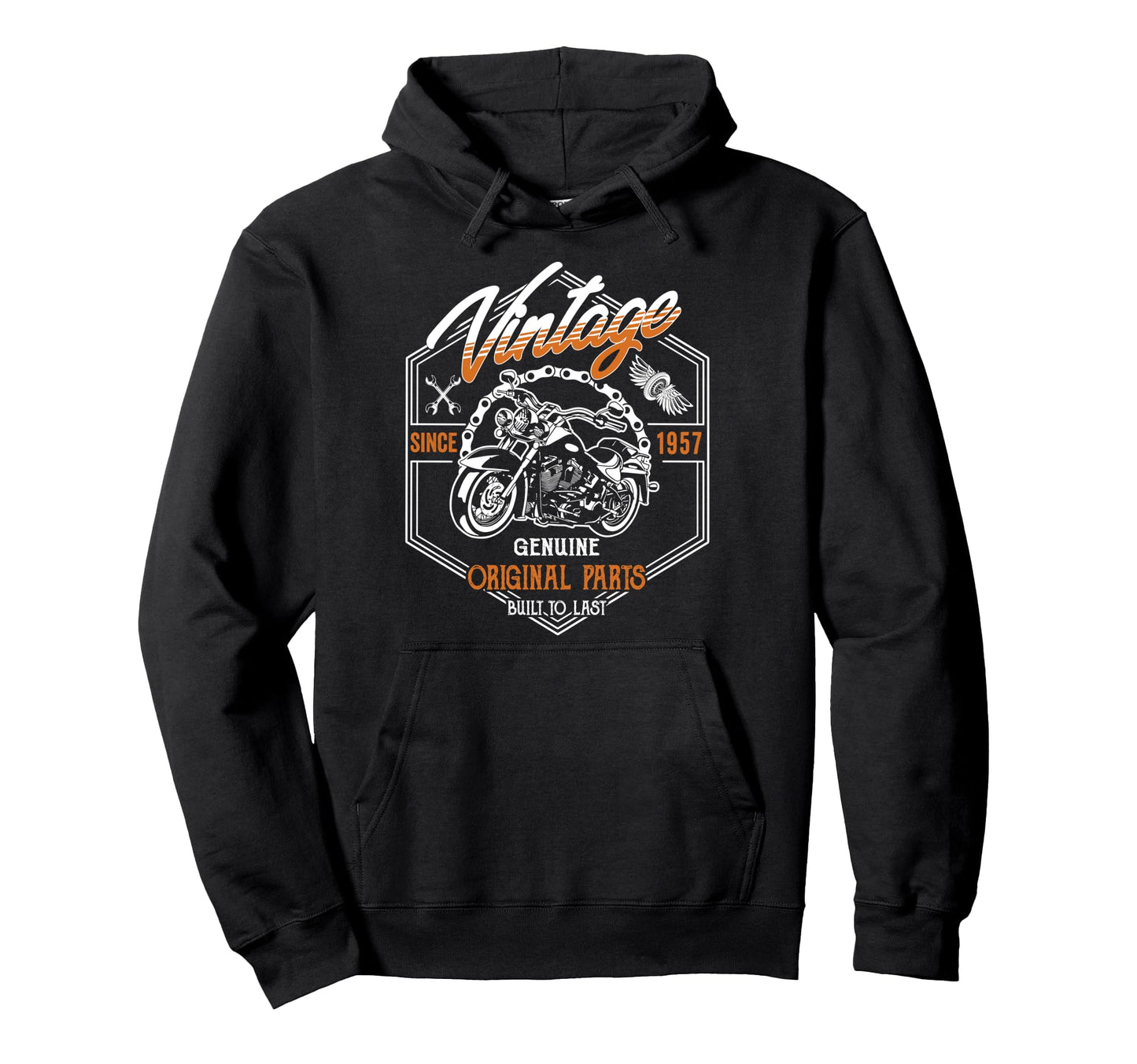 Birthday 1957 Gift Motorcycle 68 Years Hoodie - Streetwear Style for Adults - T-Shirt, Sweatshirt, Hoodie