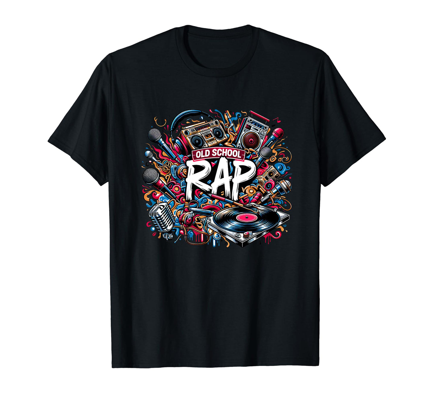 Old School Hip Hop 80S 90S Music T-Shirt - Graphic Print Unisex - T-Shirt, Sweatshirt, Hoodie
