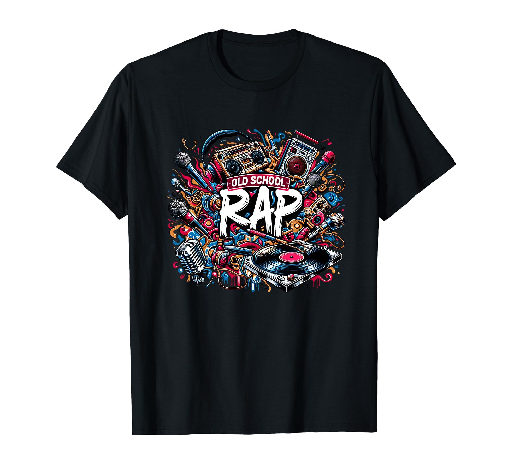 Old School Hip Hop 80S 90S Music T-Shirt - Graphic Print Unisex - T-Shirt, Sweatshirt, Hoodie