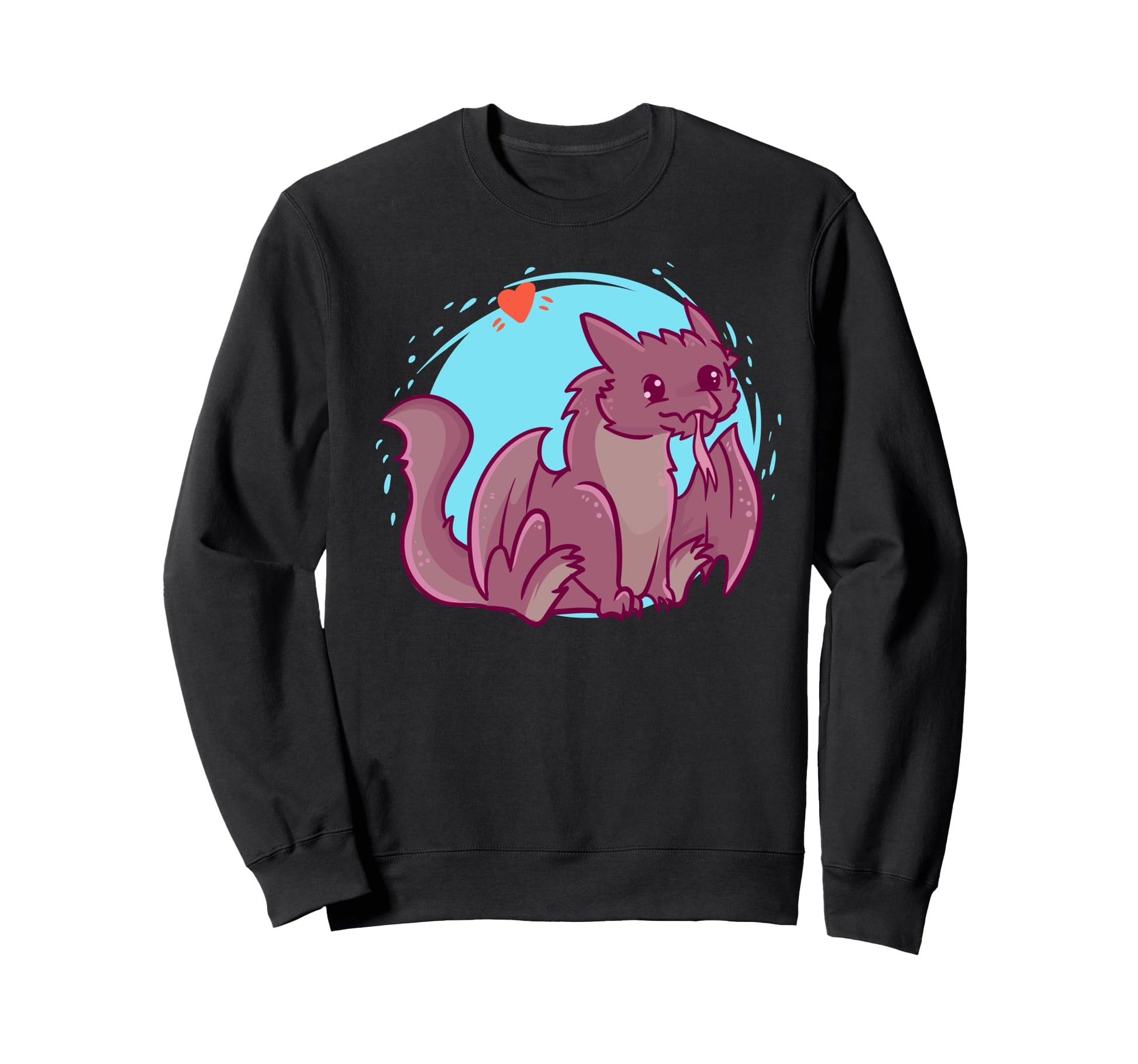 Kawaii Anime Dragon Aesthetic Sweatshirt - Trendy Graphic for Adults - T-Shirt, Sweatshirt, Hoodie