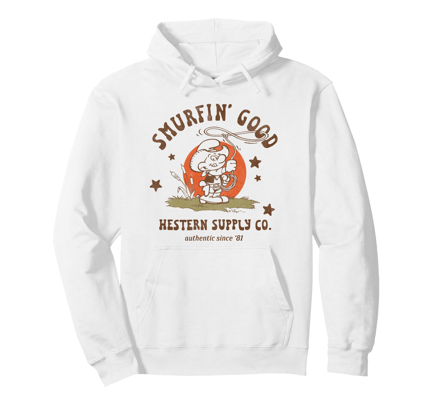 Smurfs Smurfin Good Western Supply Co Hoodie - Custom Art Print Unisex - T-Shirt, Sweatshirt, Hoodie