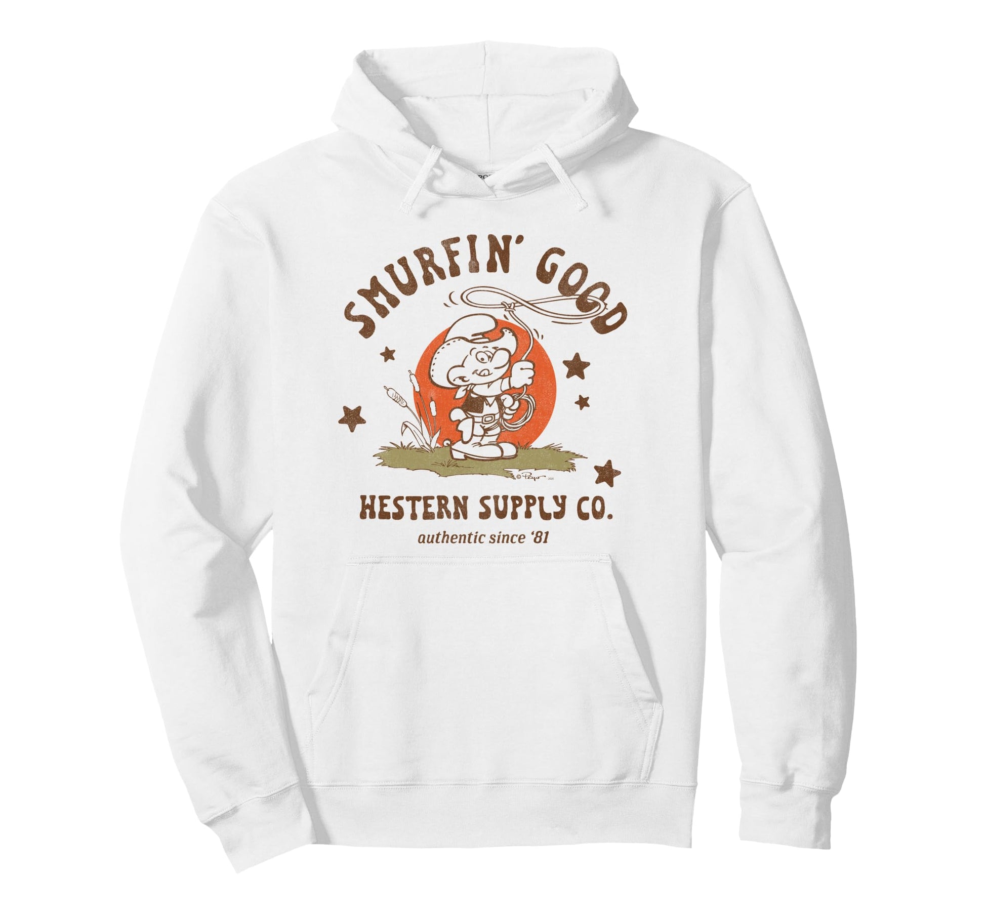 Smurfs Smurfin Good Western Supply Co Hoodie - Custom Art Print Unisex - T-Shirt, Sweatshirt, Hoodie