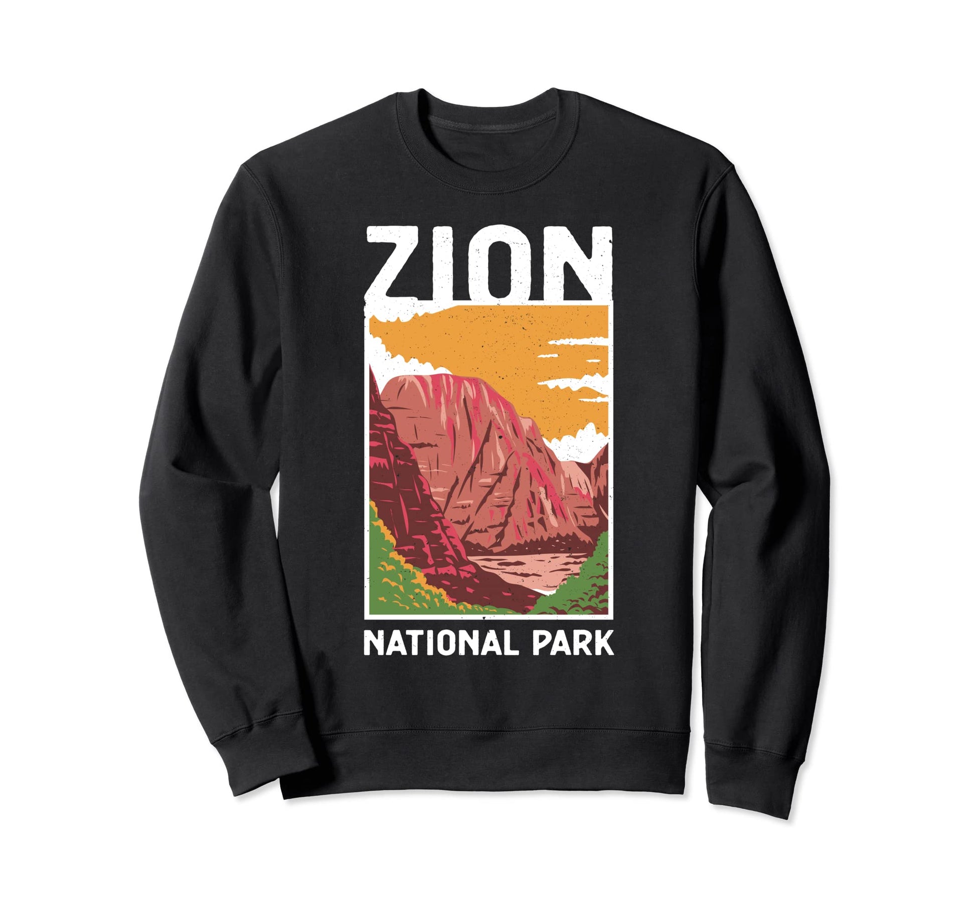 Zion National Park Outdoor Camping Sweatshirt - Custom Art Print Unisex - T-Shirt, Sweatshirt, Hoodie