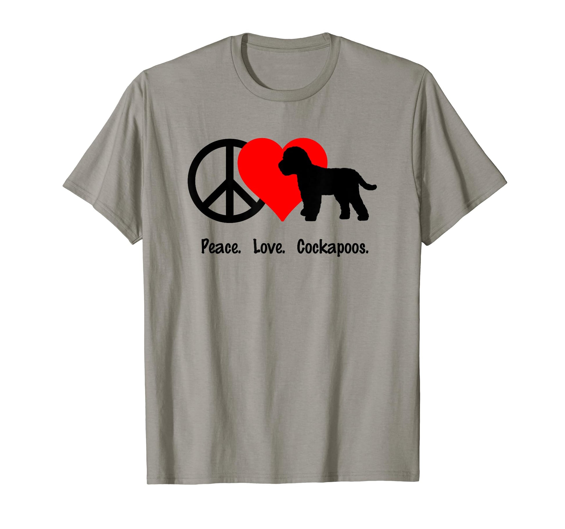 Peace Love Cockapoos Dog Canine Pup T-Shirt - Unique Graphic for Adults - T-Shirt, Sweatshirt, Hoodie