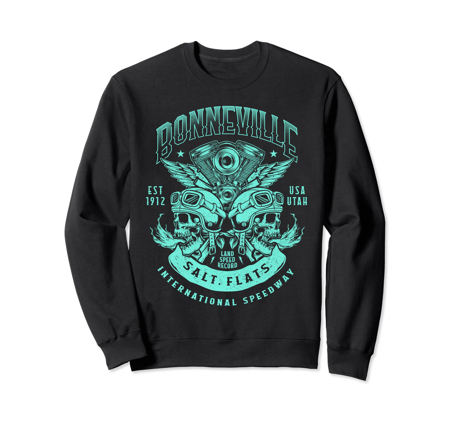 Bonneville Salt Flats Motorcycle Sweatshirt - Minimalist Print Unisex - T-Shirt, Sweatshirt, Hoodie