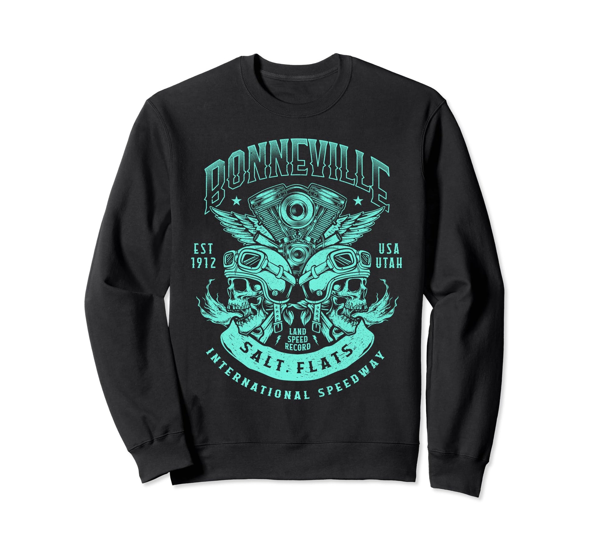 Bonneville Salt Flats Motorcycle Sweatshirt - Minimalist Print Unisex - T-Shirt, Sweatshirt, Hoodie